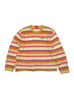Supreme Stripe Mohair Sweater | Grailed
