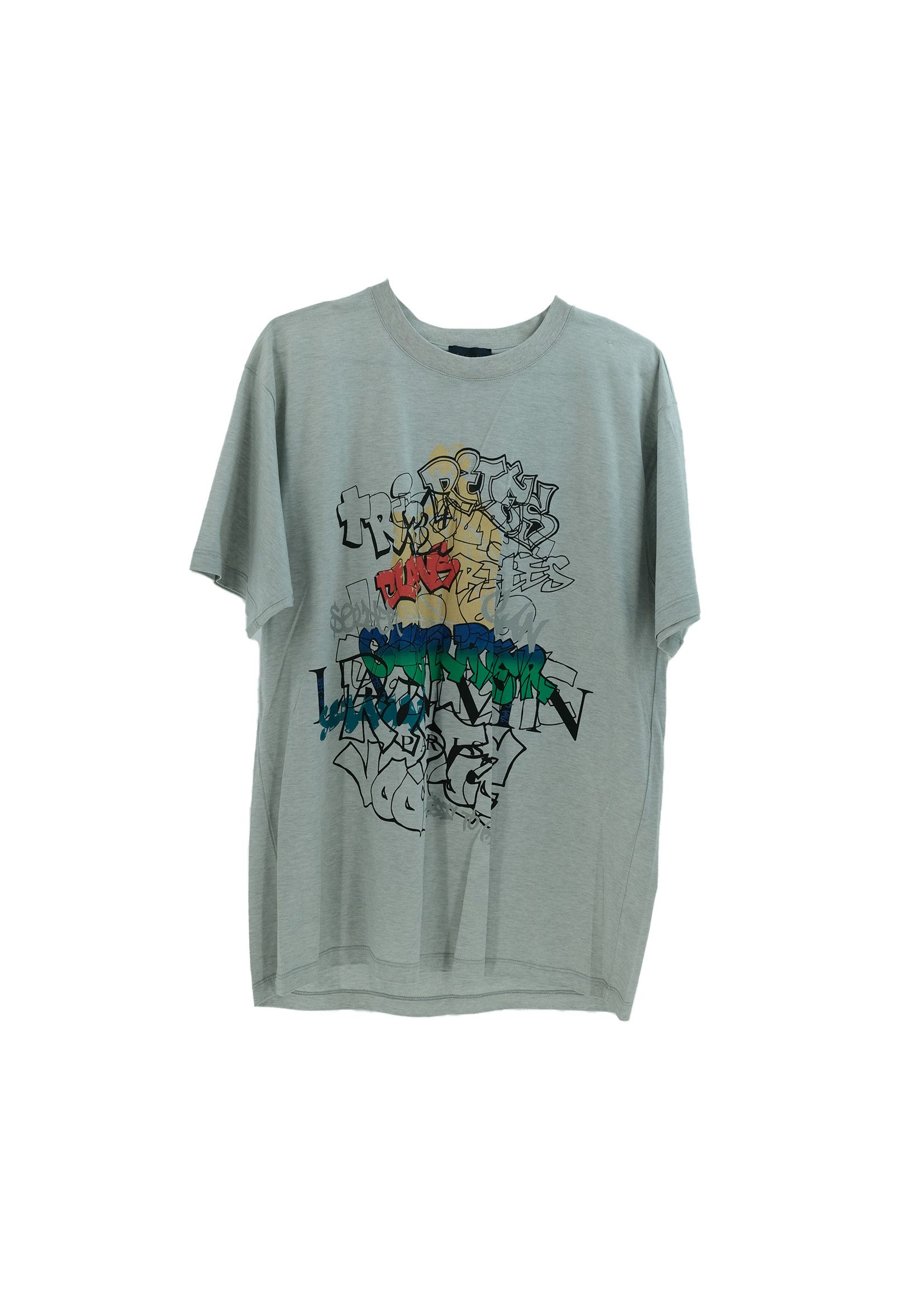 image of Archival Clothing x Lanvin Ss2012 Jeanne Lanvin Tag T-Shirt in Grey, Men's (Size Medium)