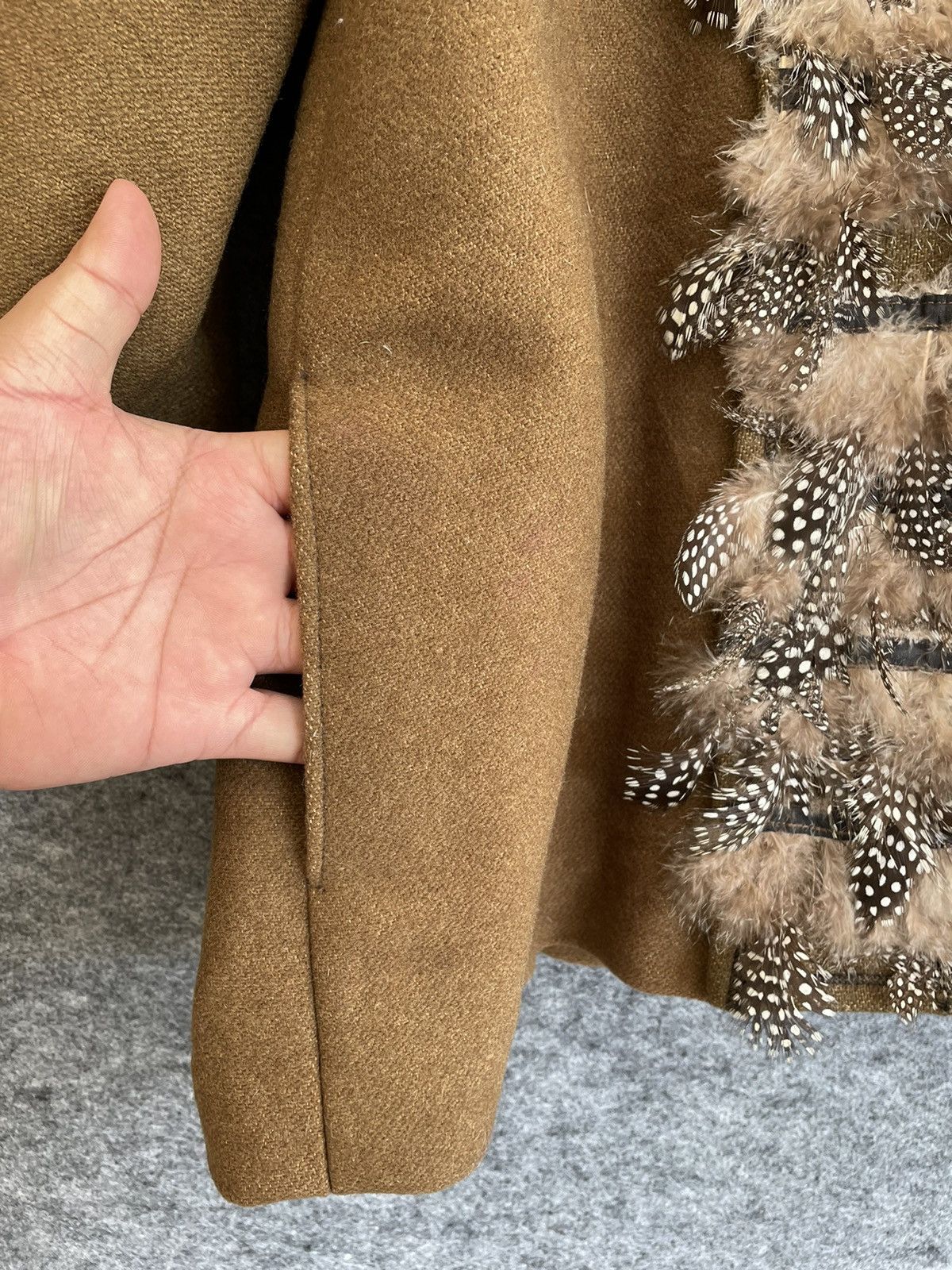 Japanese Brand VINTAGE GUINEA FOWL BIRD FEATHER WOOL JACKET Size US M / EU 48-50 / 2 - 9 Thumbnail