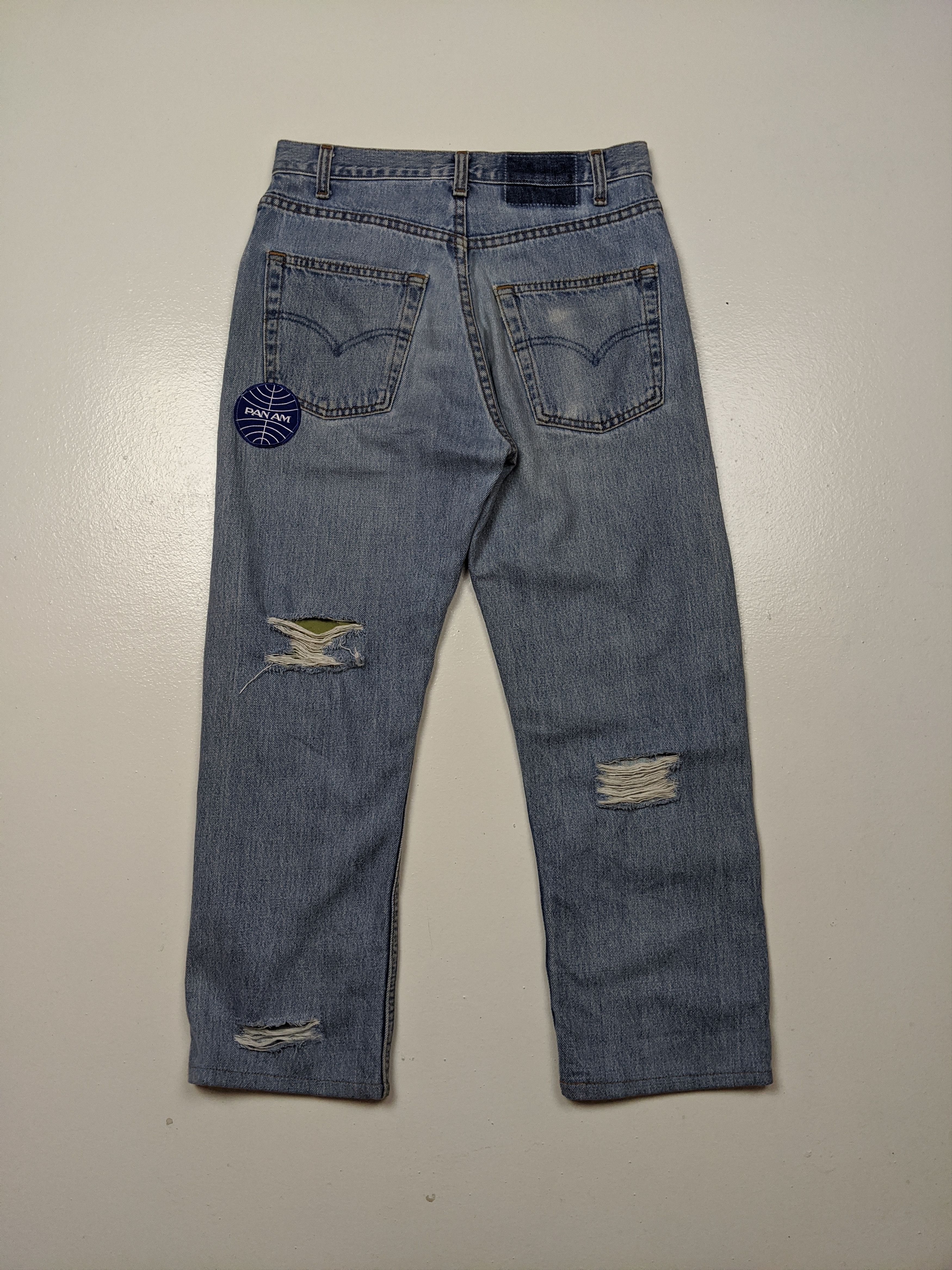 Japanese Brand Mistico Charla Distressed Denim Patchwork Jeans Bottom Pant Size US 31 - 6 Thumbnail