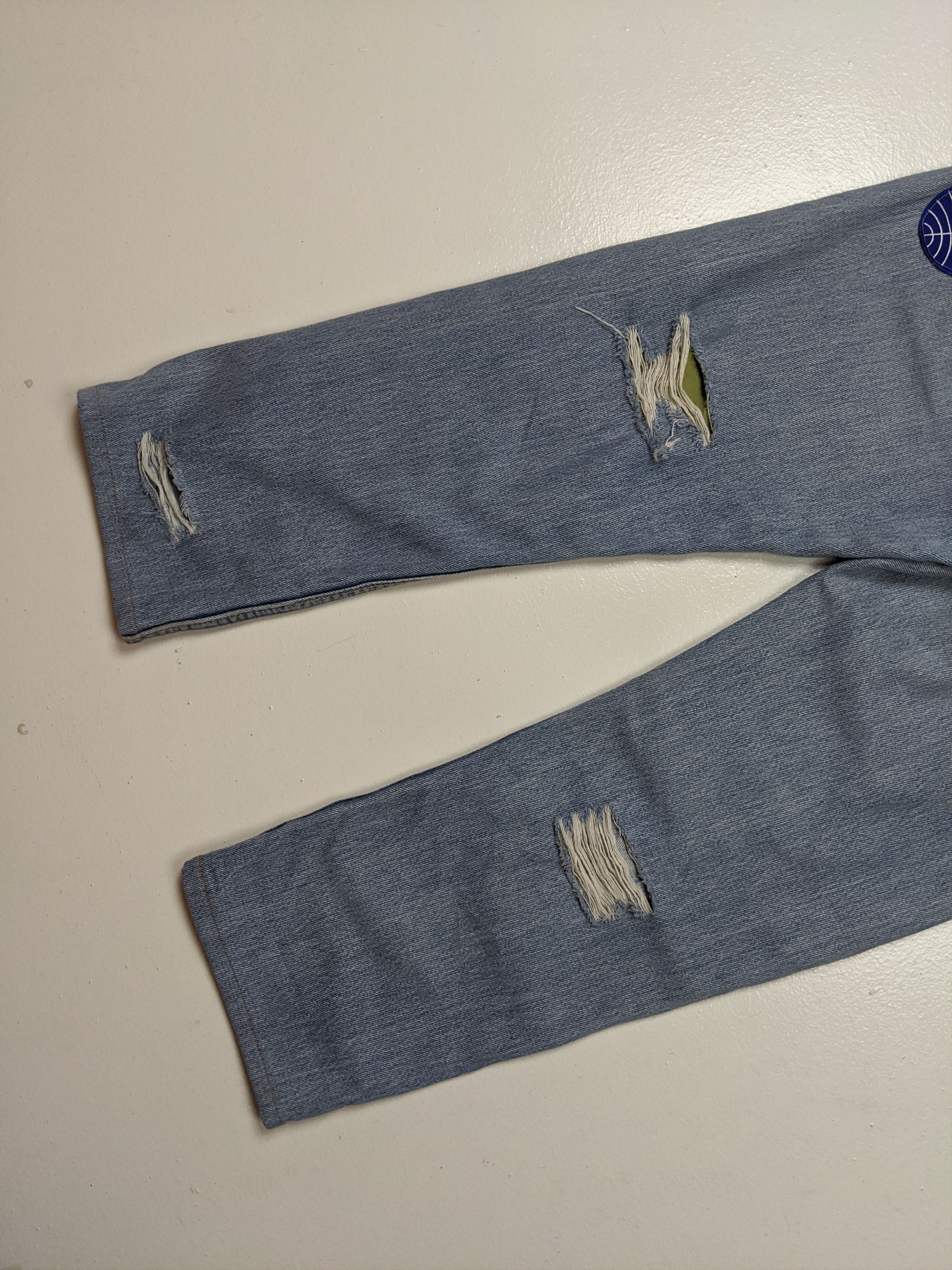 Japanese Brand Mistico Charla Distressed Denim Patchwork Jeans Bottom Pant Size US 31 - 8 Thumbnail