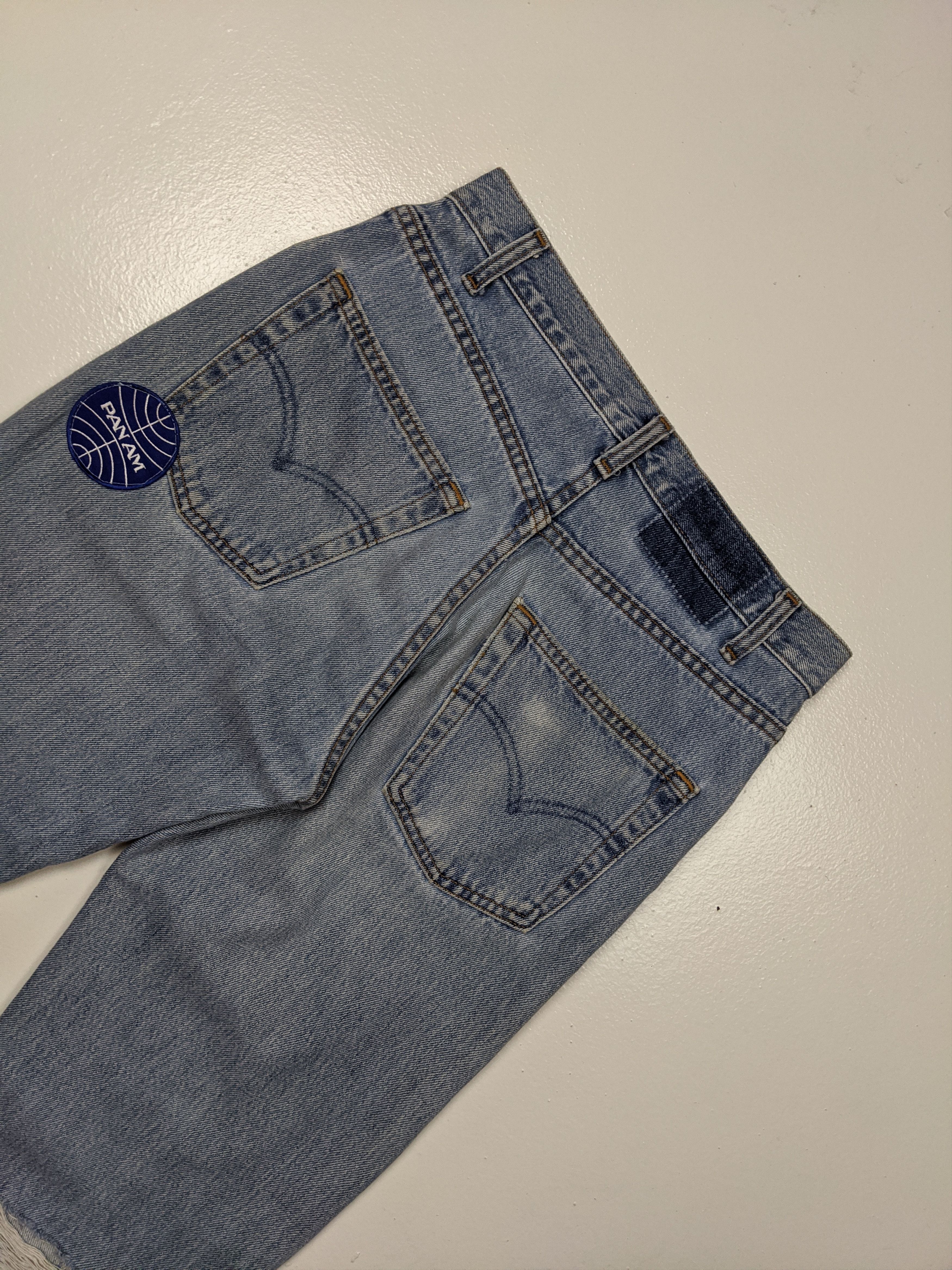 Japanese Brand Mistico Charla Distressed Denim Patchwork Jeans Bottom Pant Size US 31 - 7 Thumbnail