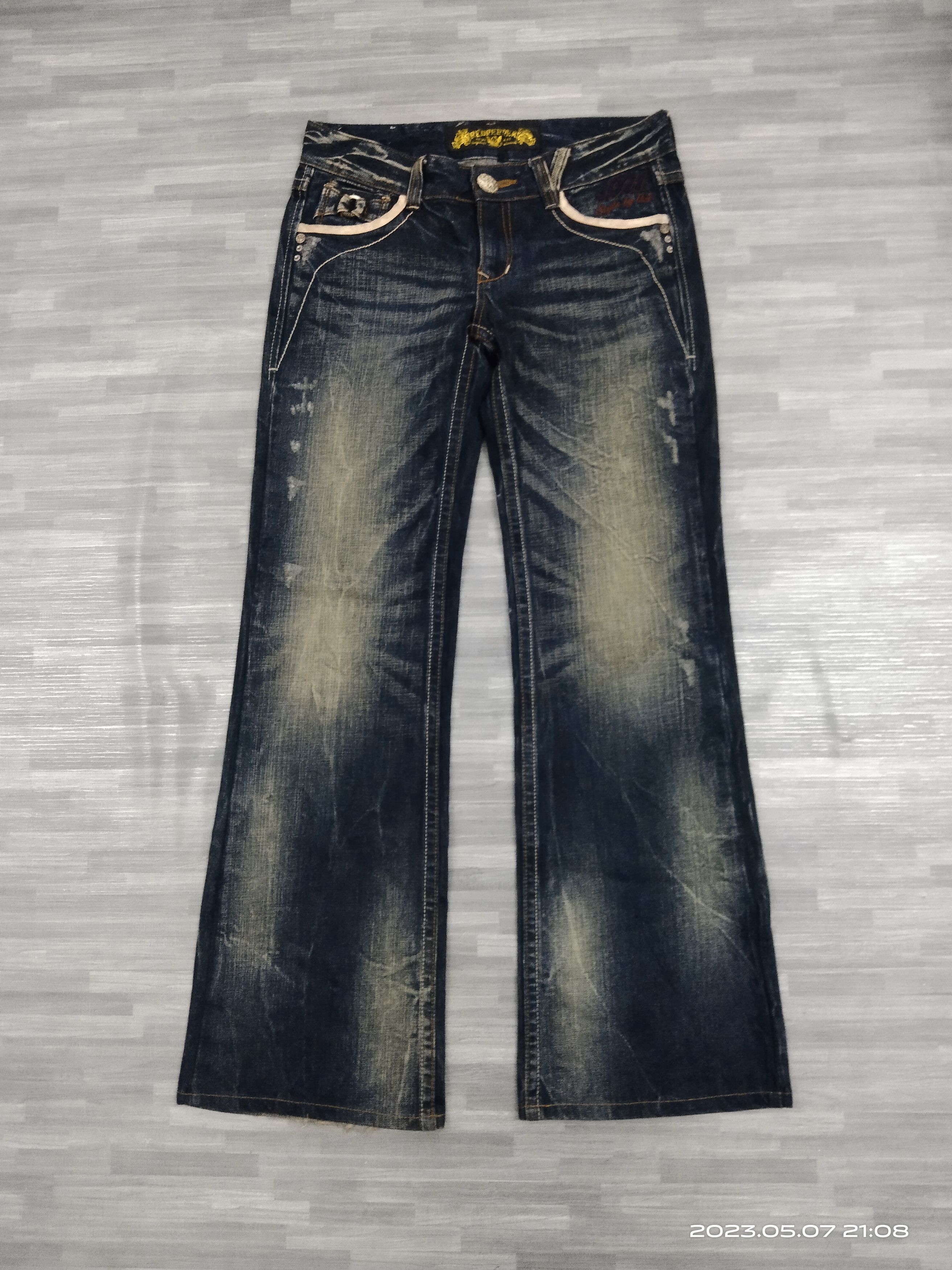 Japanese Brand FLARE SUPER SICK RUSTY RED PEPPER DENIM PANTS Size US 29 - 2 Thumbnail