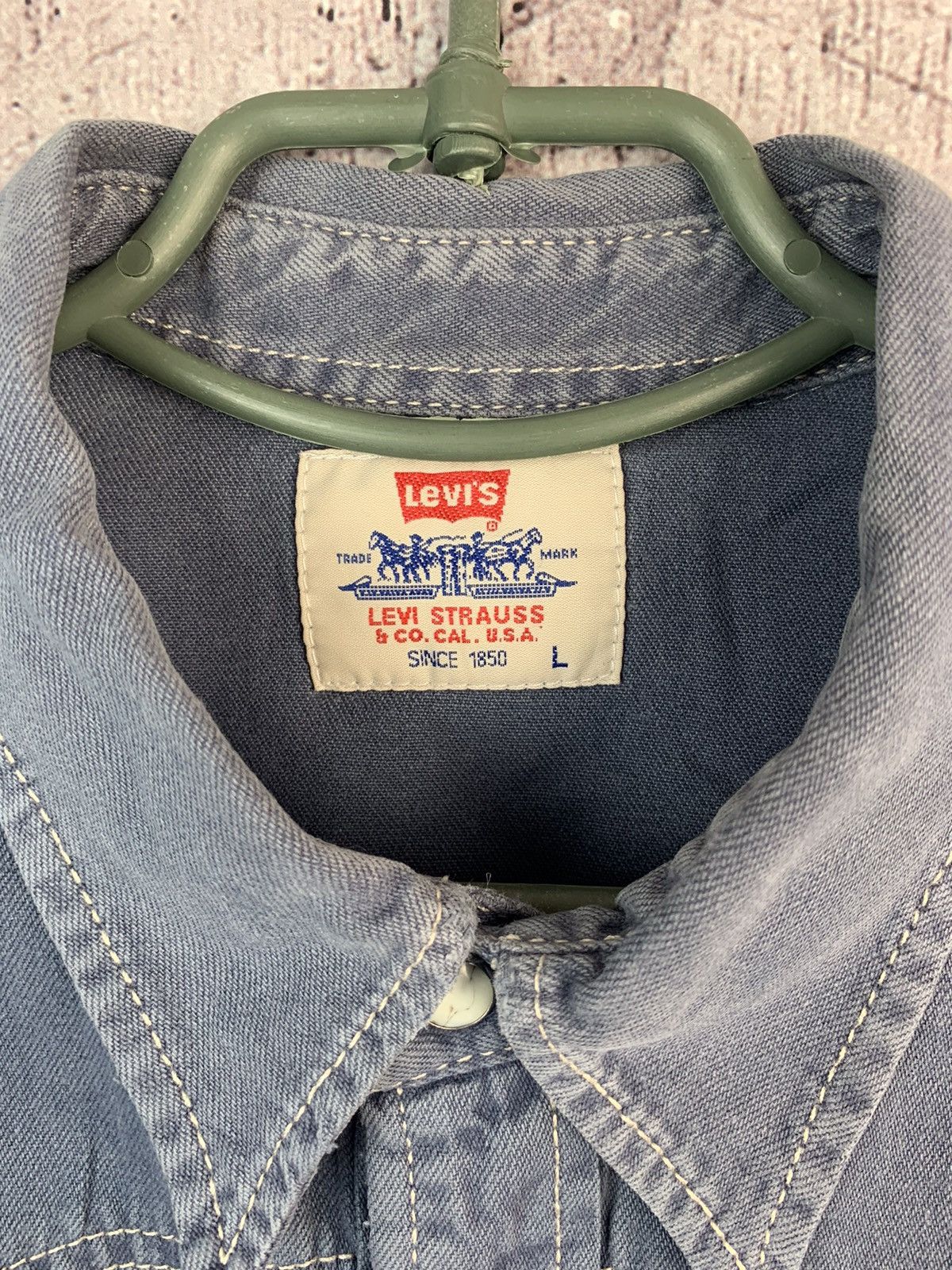 Levi's × Levi's Vintage Clothing × Vintage Vintage Levis Denim Shirt Size US L / EU 52-54 / 3 - 7 Thumbnail