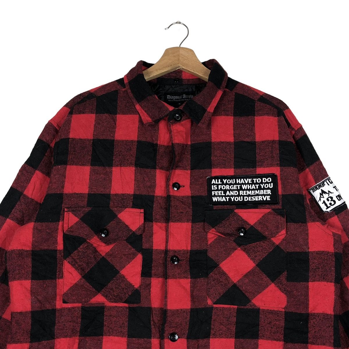 Japanese Brand Japanese Checkered Patches Punk Style Western Plaid Shacket Size US L / EU 52-54 / 3 - 2 Thumbnail