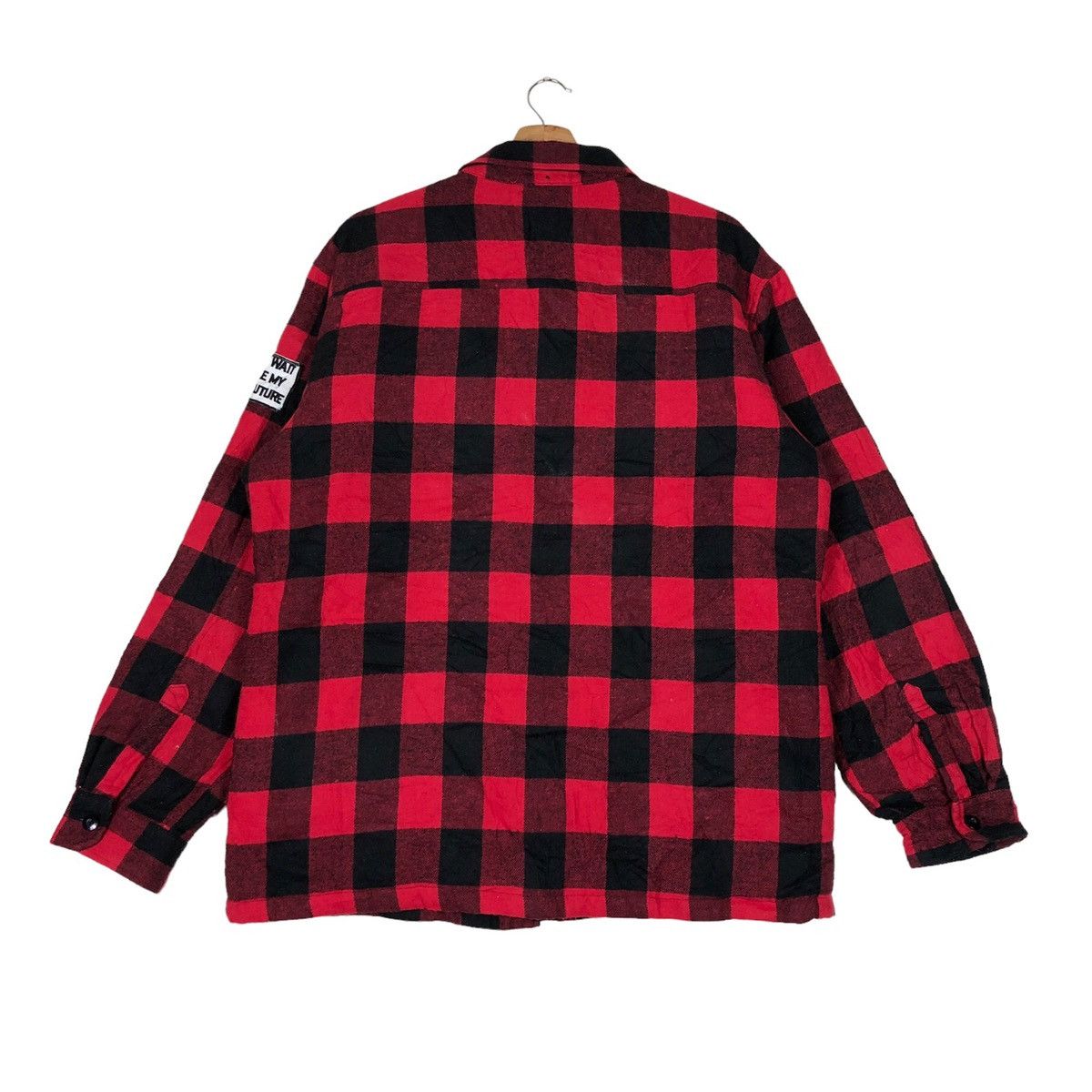 Japanese Brand Japanese Checkered Patches Punk Style Western Plaid Shacket Size US L / EU 52-54 / 3 - 10 Thumbnail