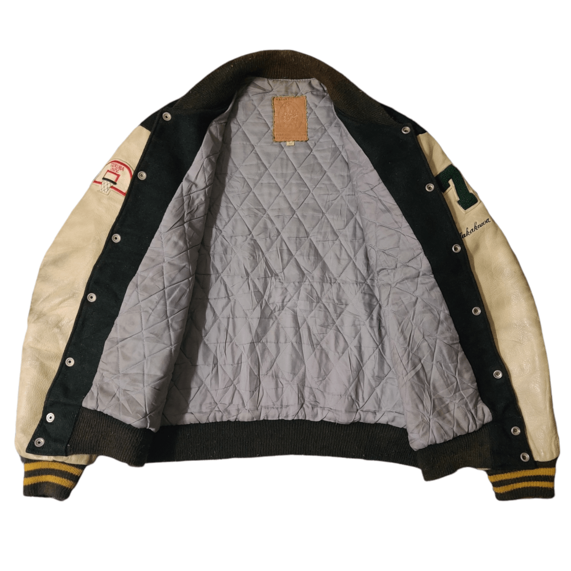 Golden Bear Vintage 90's Golden Bear Varsity Jacket Wool Leather Sleeve Size US L / EU 52-54 / 3 - 5 Thumbnail