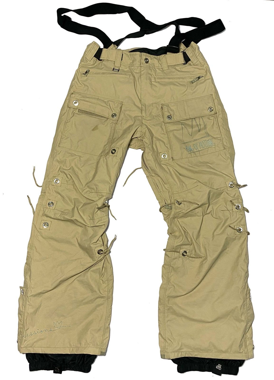 Sports Specialties Sessions Snowboard Jumpsuit Cargo Pocket Size US 37 - 1 Thumbnail