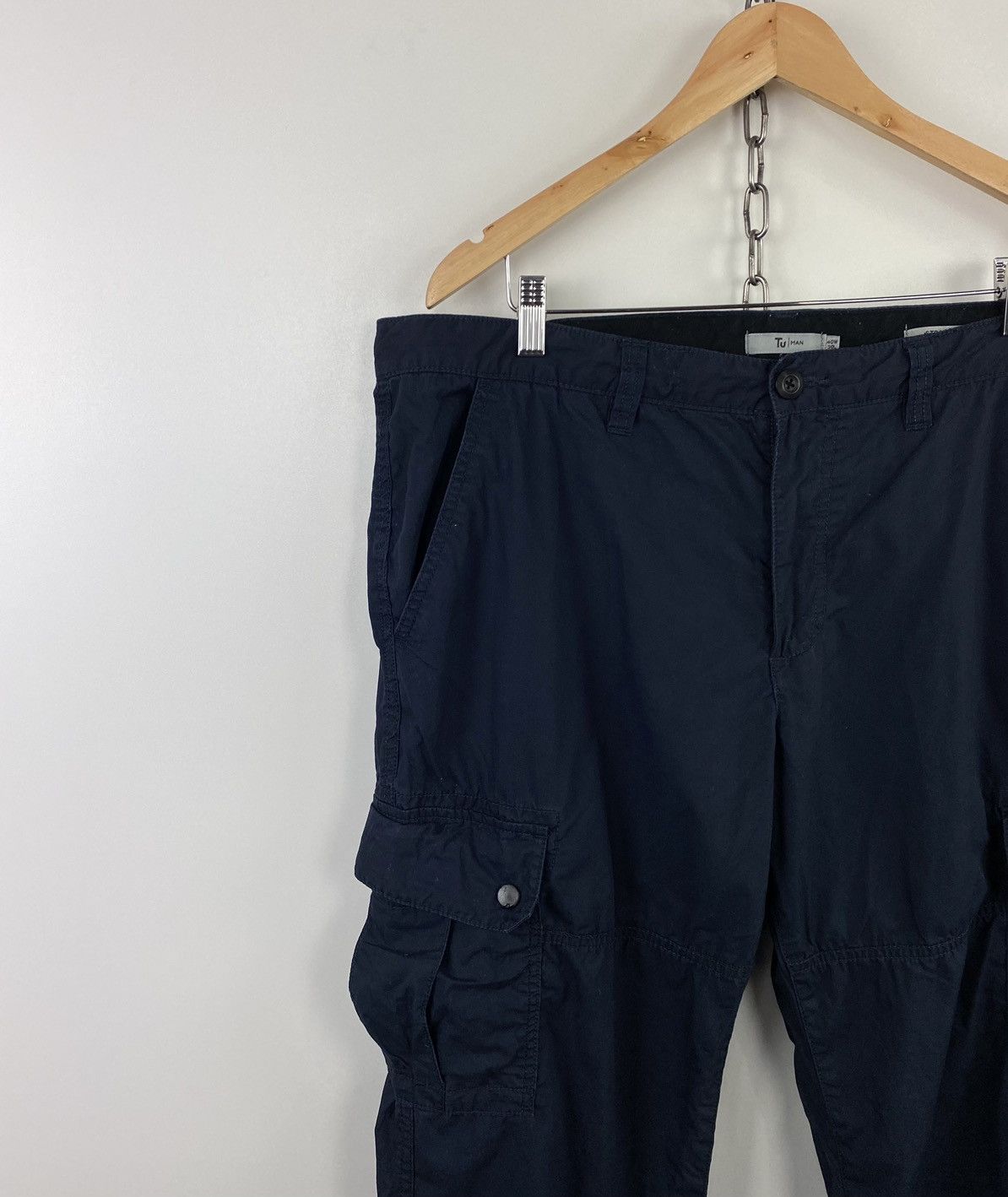 Designer × Japanese Brand Tu Man Cargo Multipockets Japanese Style Pants Navy Size US 38 / EU 54 - 3 Thumbnail
