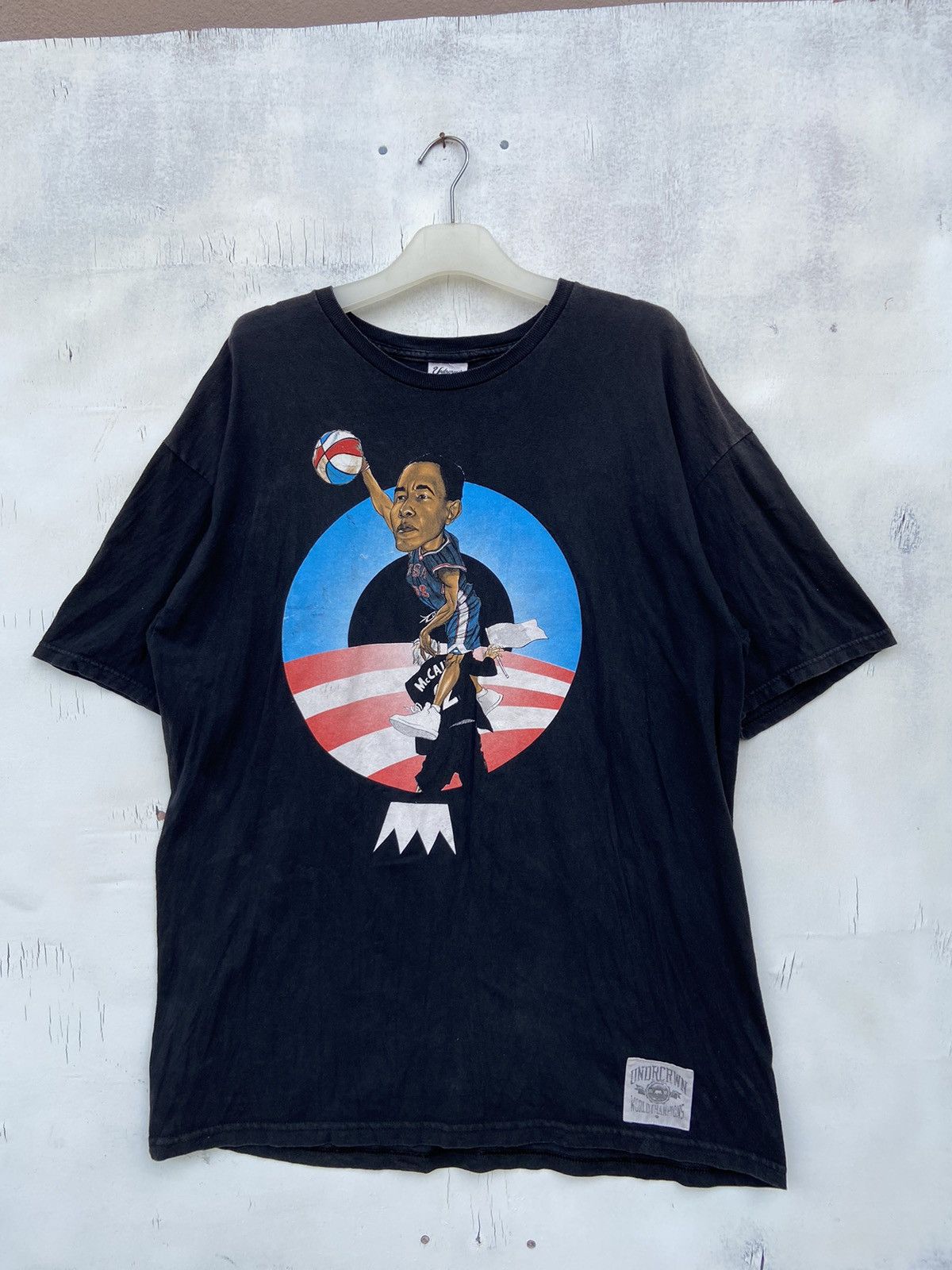 image of Barrack Obama Mc Cain Basketball Tees in Black, Men's (Size XL)
