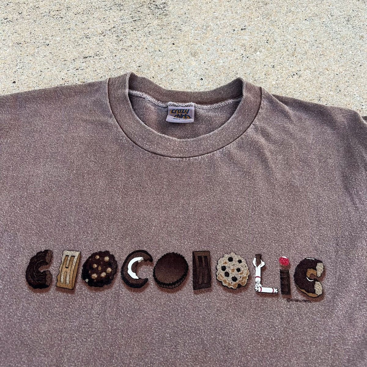 Vintage Vintage Chocoholic Funny Humor Tee Size US M / EU 48-50 / 2 - 2 Thumbnail