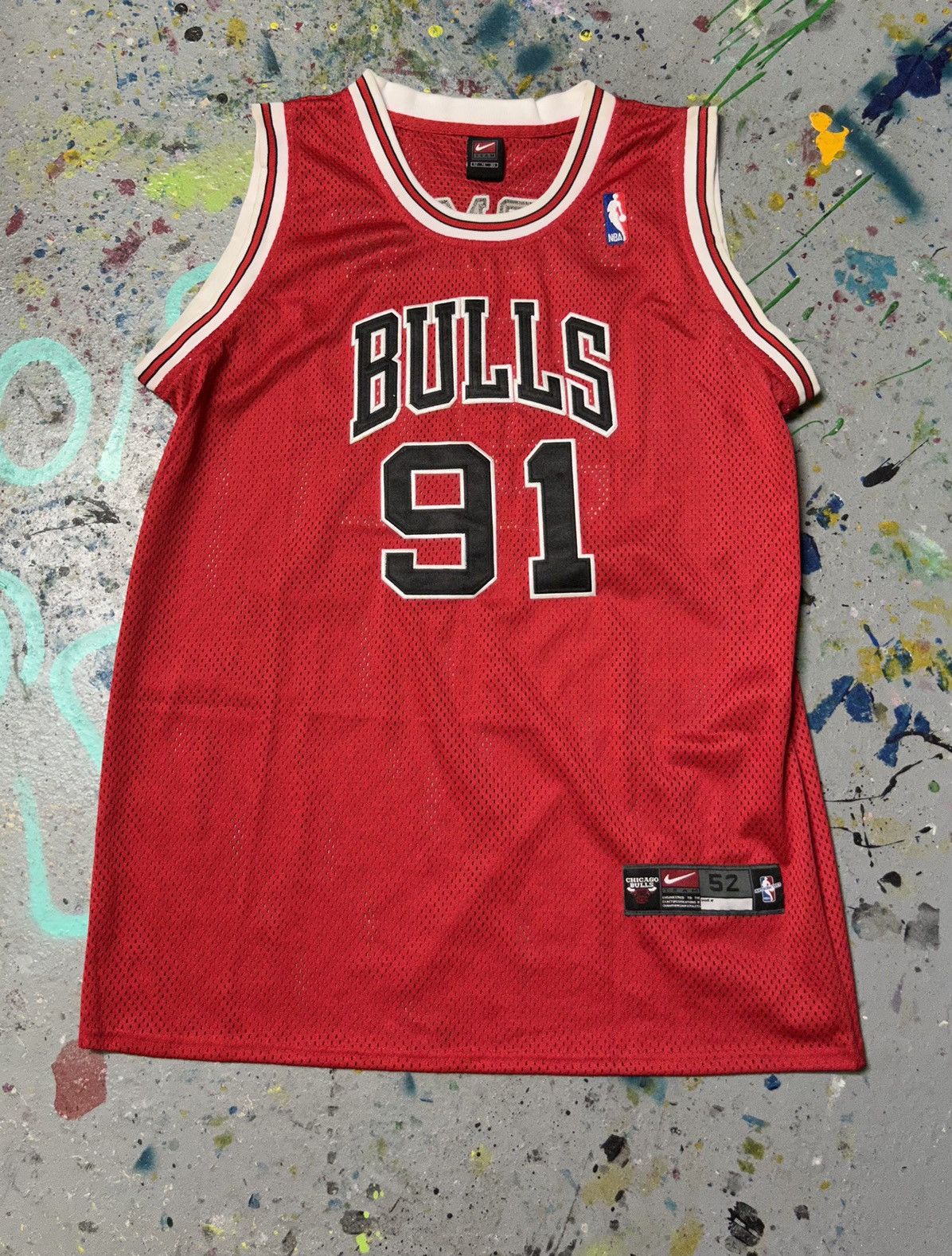 image of Chicago Bulls Dennis Rodman Nike Jersey 1990S in Mixed, Men's (Size XL)