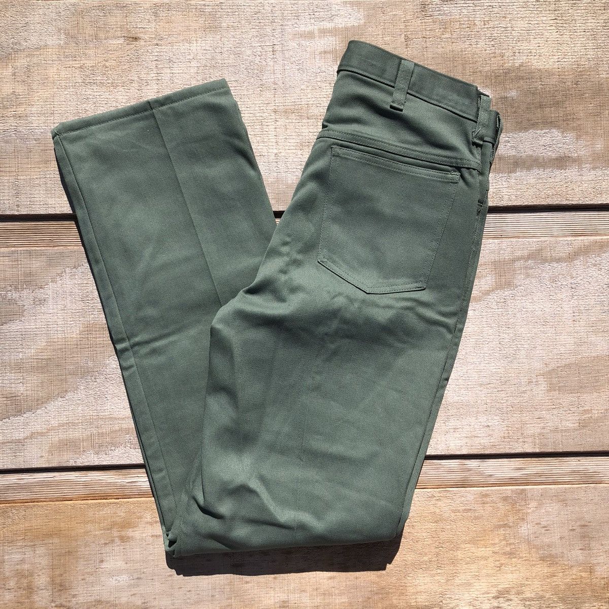 Vintage Military Slacks Olive Green Fleece Lined