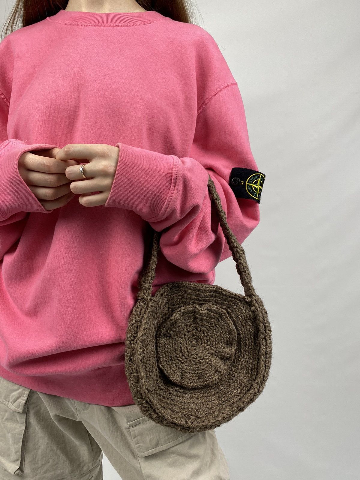 Handmade Handmade Knit Crochet Cute Bag Vintage Retro Style Size ONE SIZE - 1 Thumbnail