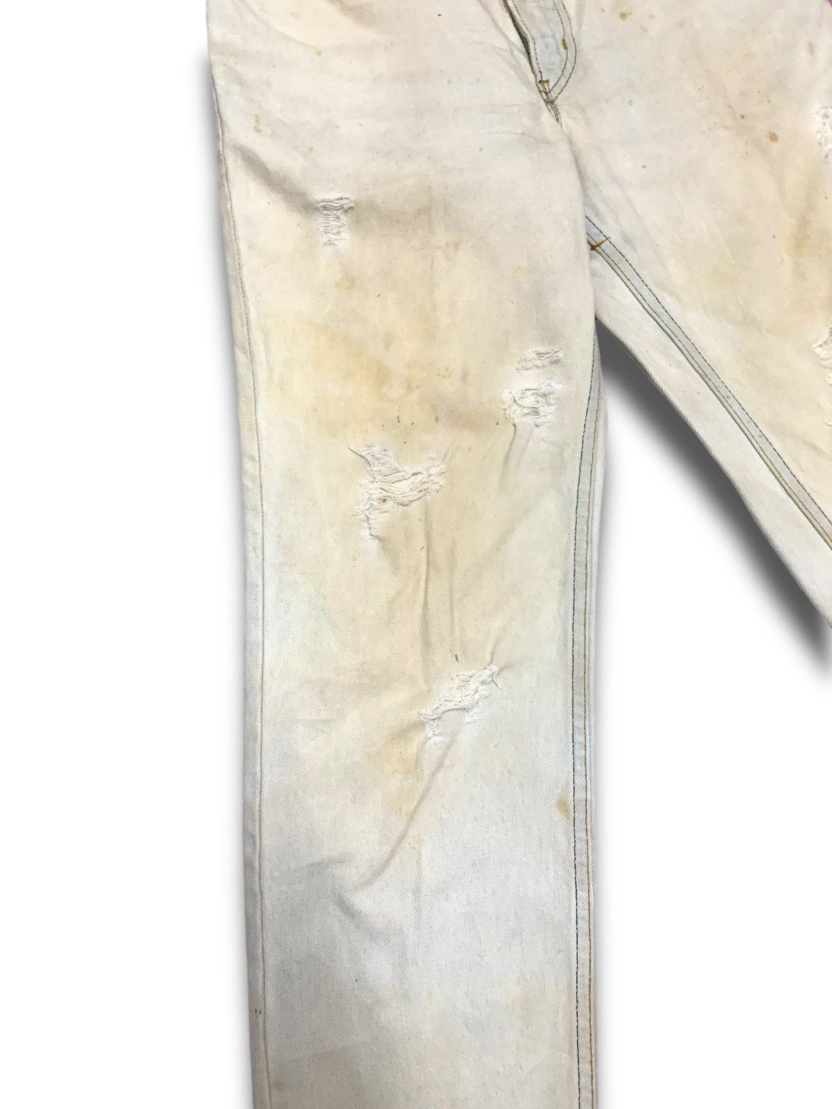 Edwin × Vintage Archival 80s Edwin Distressed Jeans Size US 28 / EU 44 - 6 Thumbnail