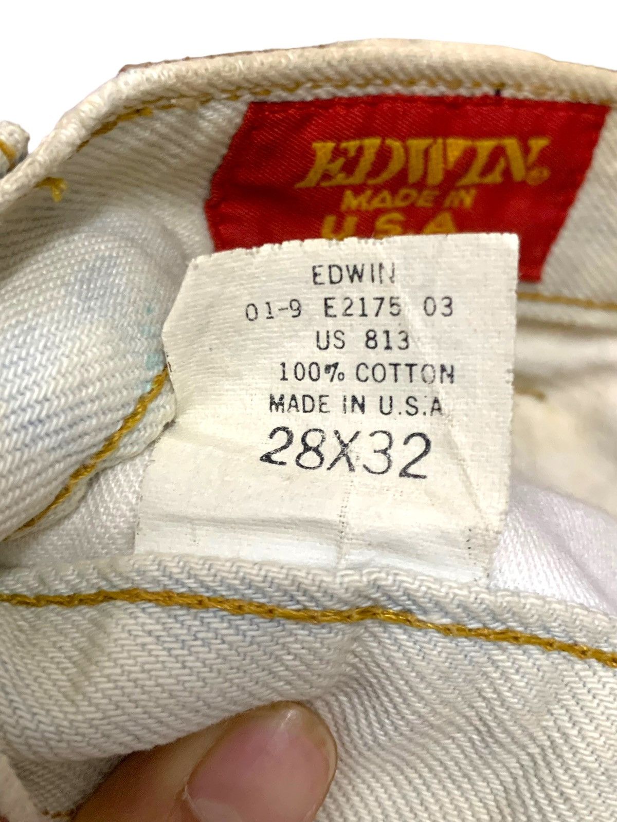 Edwin × Vintage Archival 80s Edwin Distressed Jeans Size US 28 / EU 44 - 11 Thumbnail