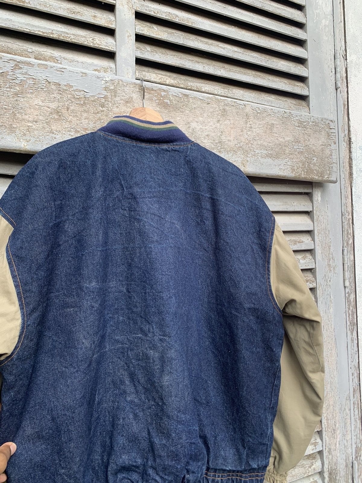 Vintage 👹Vintage SUKODA Denim Oversized Varsity Jacket Size US XL / EU 56 / 4 - 13 Thumbnail