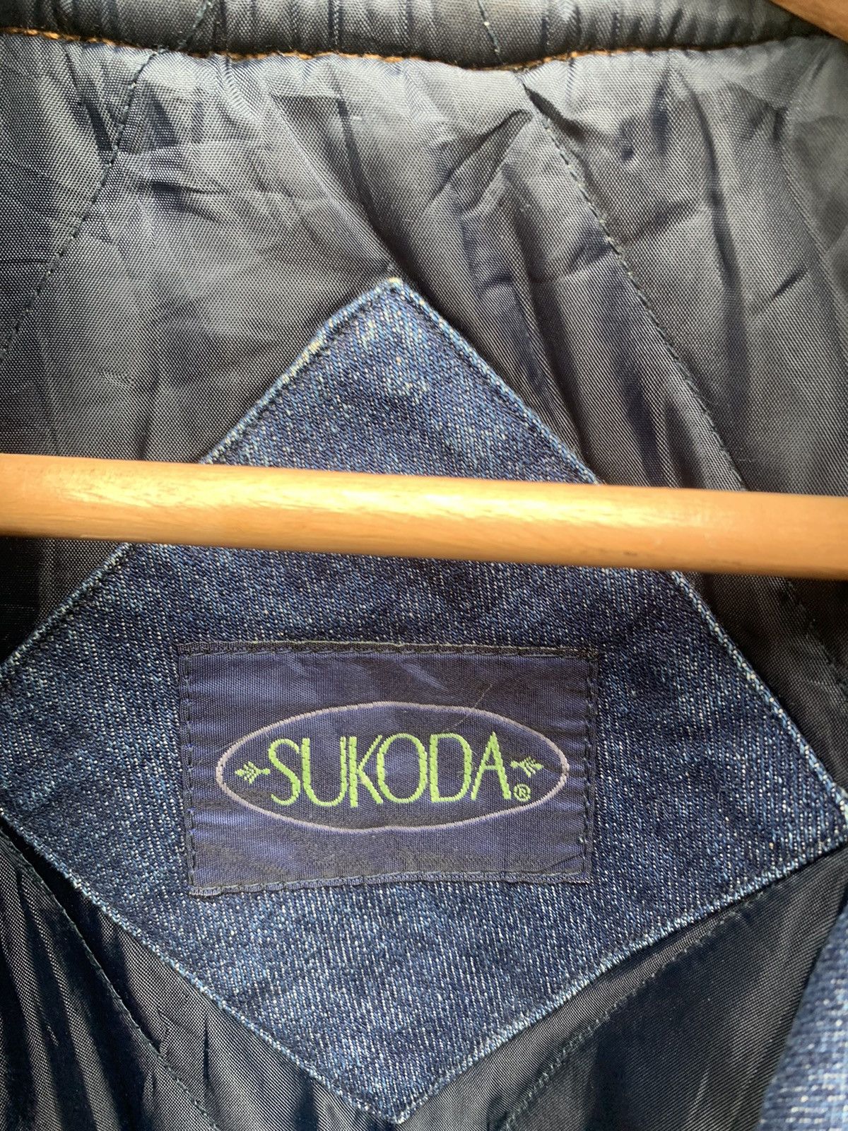 Vintage 👹Vintage SUKODA Denim Oversized Varsity Jacket Size US XL / EU 56 / 4 - 15 Thumbnail