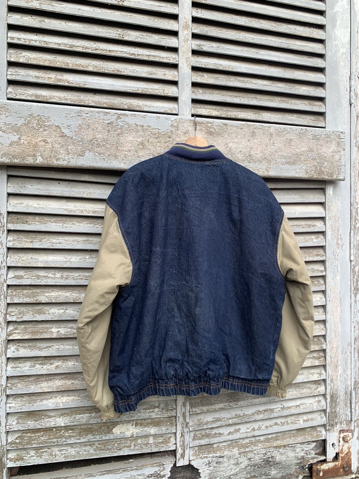 Vintage 👹Vintage SUKODA Denim Oversized Varsity Jacket Size US XL / EU 56 / 4 - 12 Thumbnail