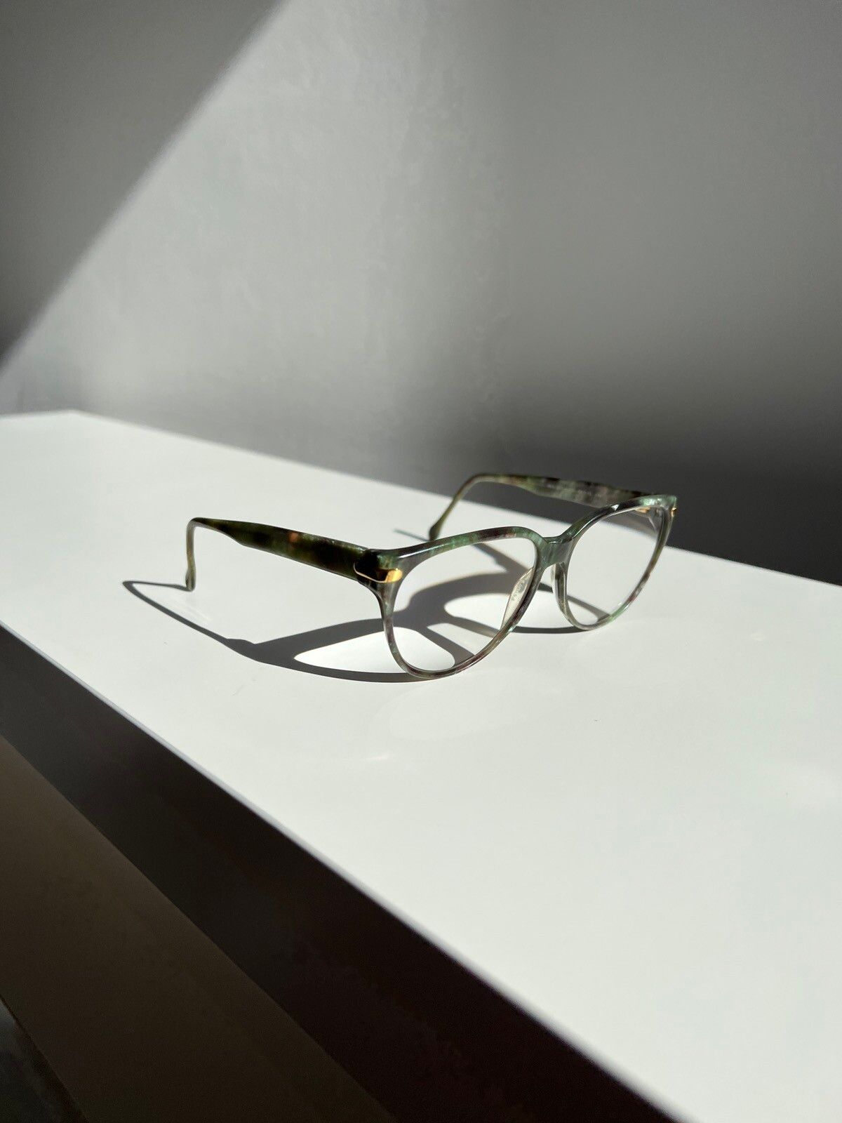 Jil Sander Jil sander mod 201 logo marble green eyeglasses | Grailed