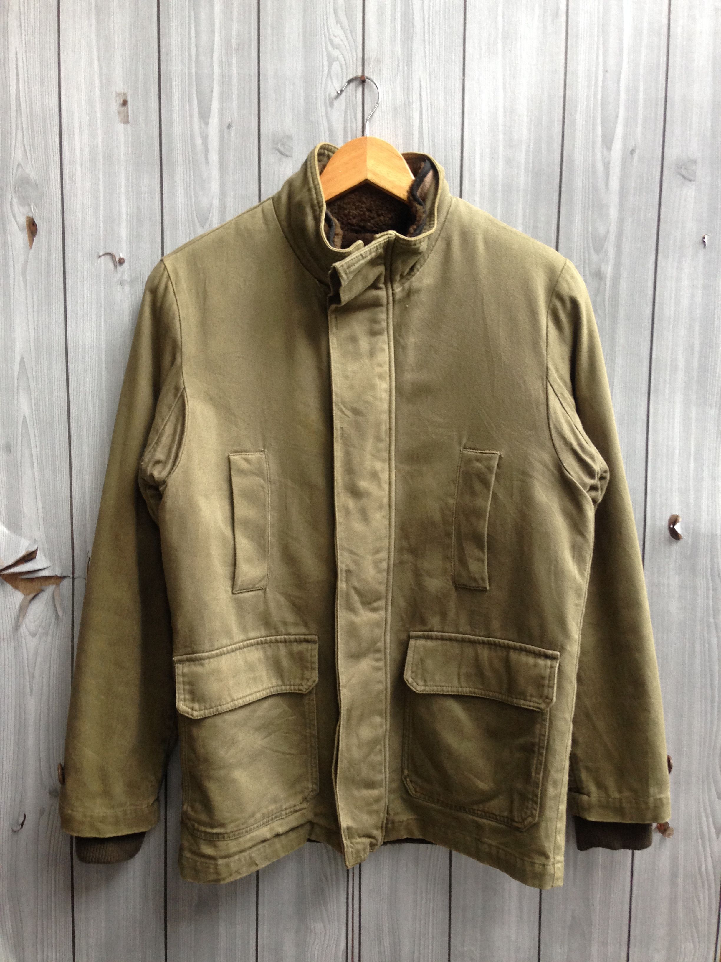 A.P.C. APC Sherpa Olive Winter Jacket Size US S / EU 44-46 / 1 - 1 Thumbnail