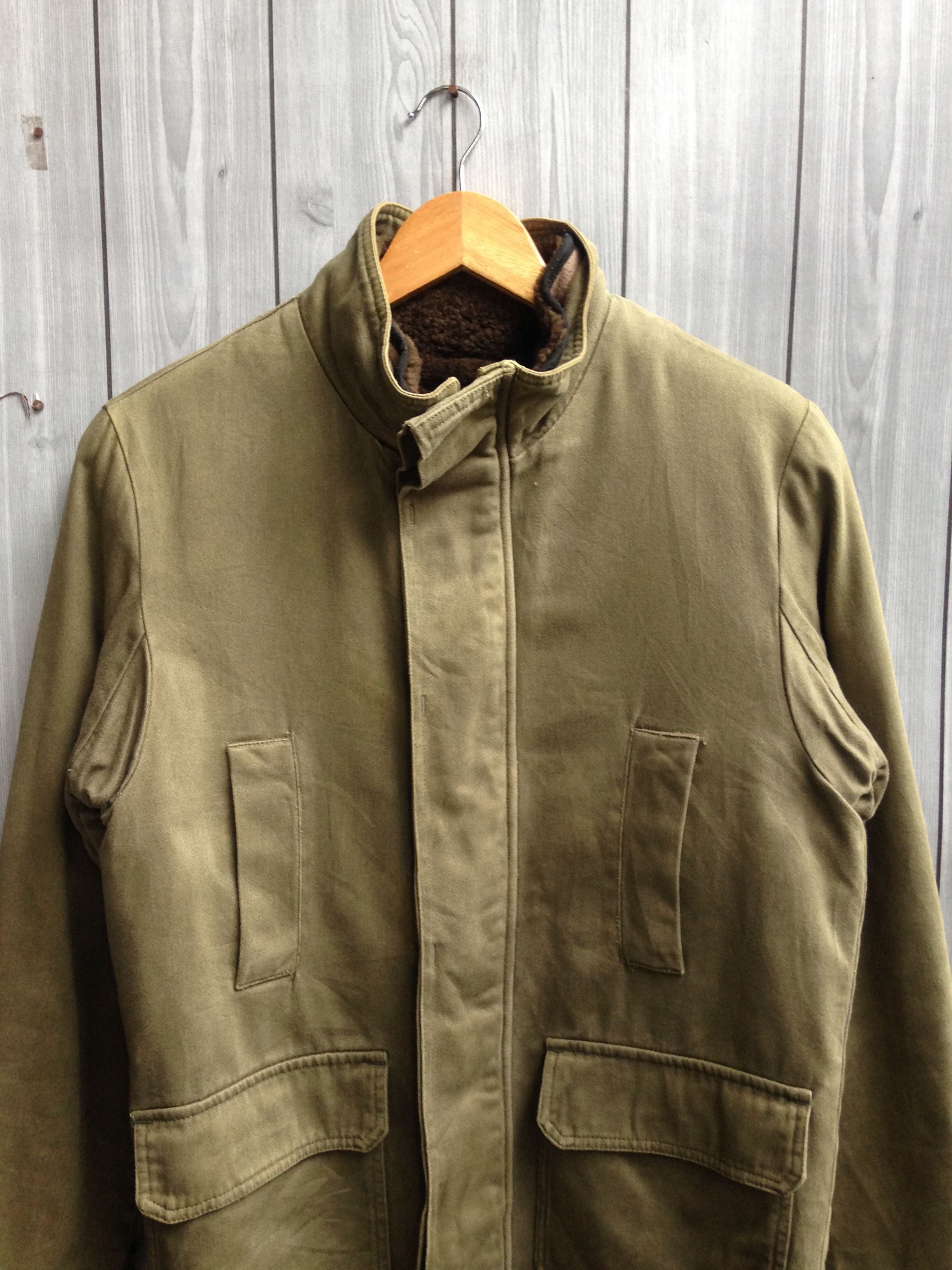 A.P.C. APC Sherpa Olive Winter Jacket Size US S / EU 44-46 / 1 - 2 Thumbnail