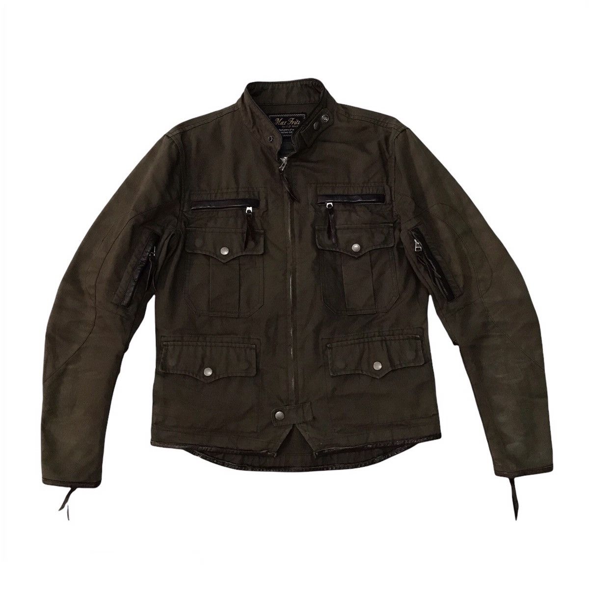 Japanese Brand RARE Design Max Fritz O.D Brain Multi zipper Jacket Size US S / EU 44-46 / 1 - 1 Thumbnail