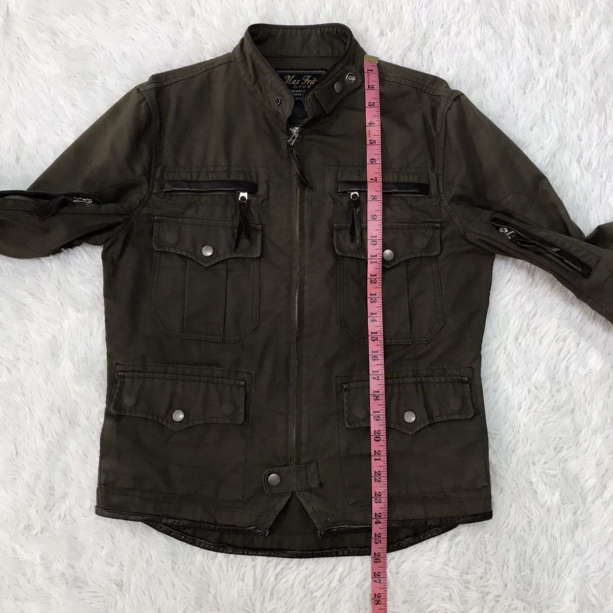 Japanese Brand RARE Design Max Fritz O.D Brain Multi zipper Jacket Size US S / EU 44-46 / 1 - 23 Thumbnail