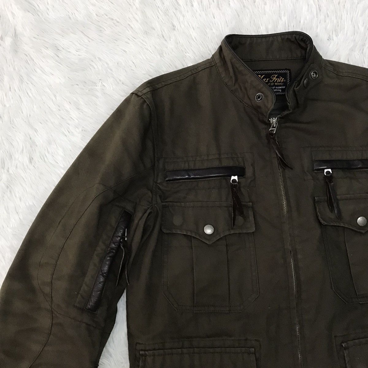 Japanese Brand RARE Design Max Fritz O.D Brain Multi zipper Jacket Size US S / EU 44-46 / 1 - 6 Thumbnail