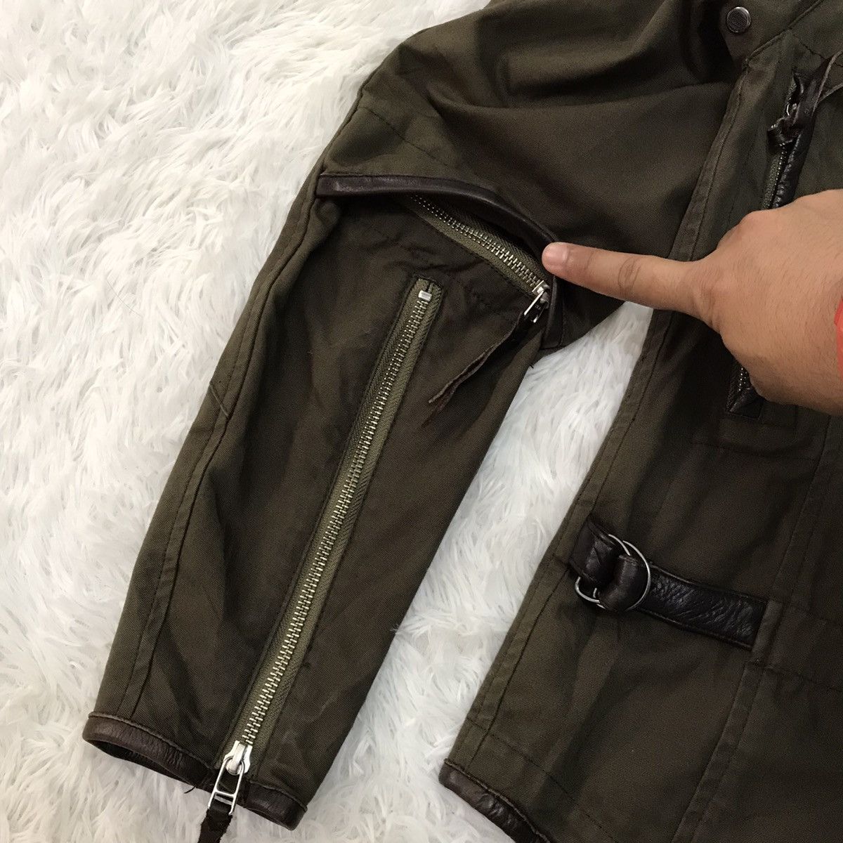 Japanese Brand RARE Design Max Fritz O.D Brain Multi zipper Jacket Size US S / EU 44-46 / 1 - 16 Thumbnail