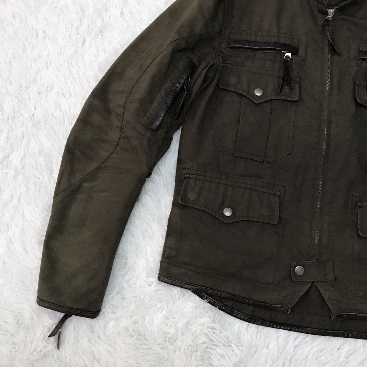 Japanese Brand RARE Design Max Fritz O.D Brain Multi zipper Jacket Size US S / EU 44-46 / 1 - 3 Thumbnail