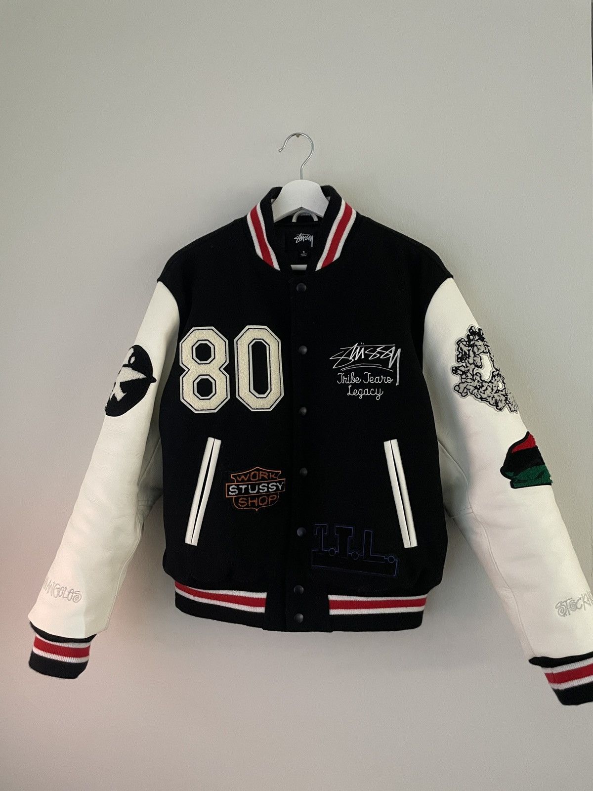 Stussy Stüssy x Our Legacy x Denim Tears Workshop Varsity Jacket | Grailed