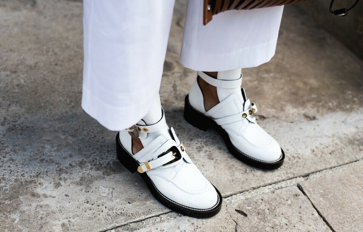 Balenciaga ceinture boots white store