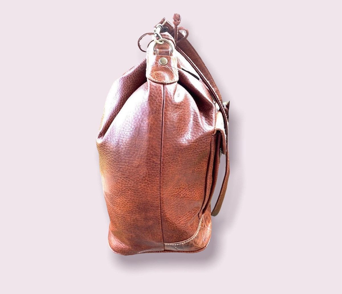 Vintage Vintage Leather Bucket Bag Designer Backpack Purse Size ONE SIZE - 3 Thumbnail