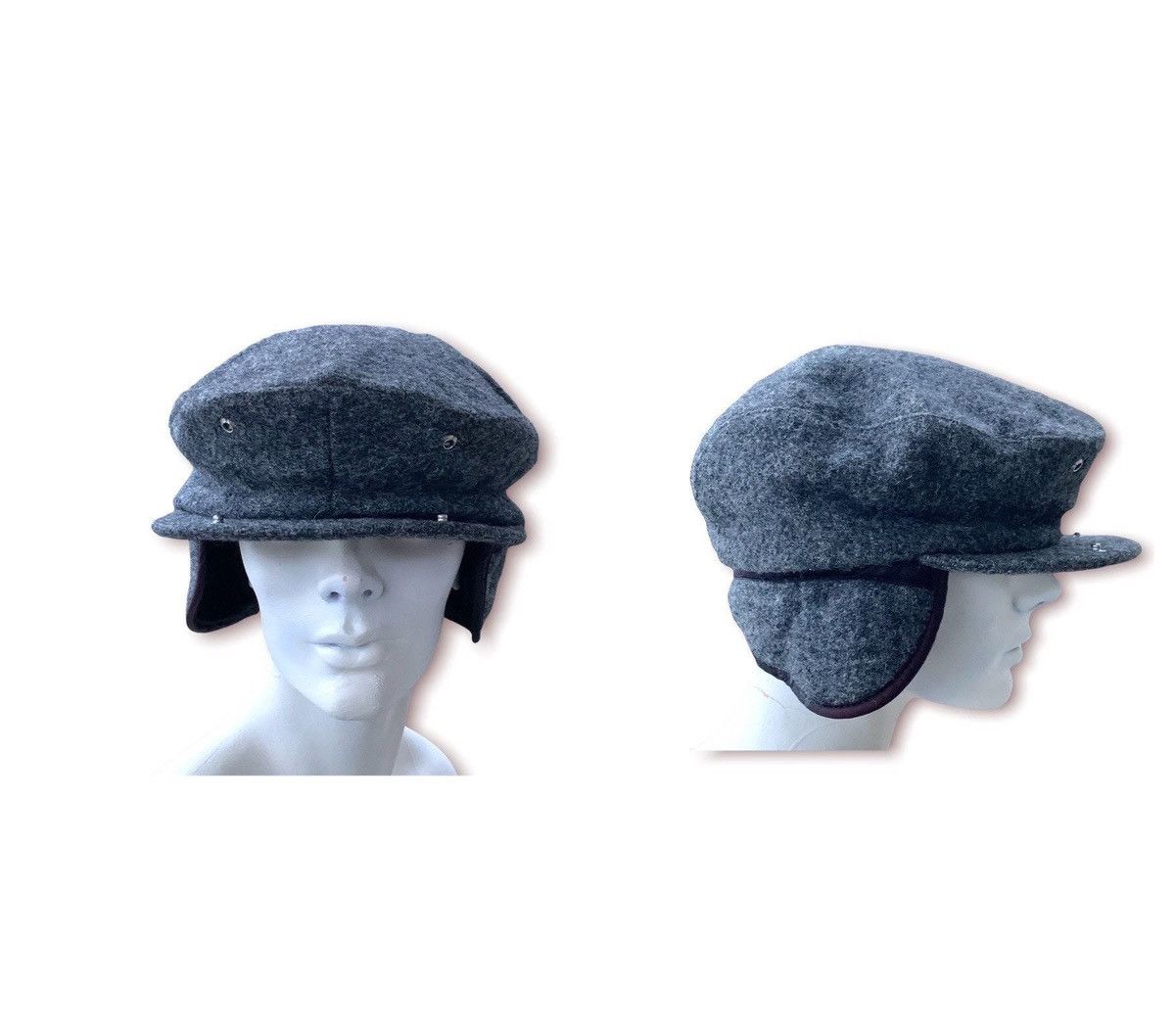 Eddie Bauer Wool Cap Cabbie Flat Ear Flap Hunting Men’s Vintage Size ONE SIZE - 2 Thumbnail
