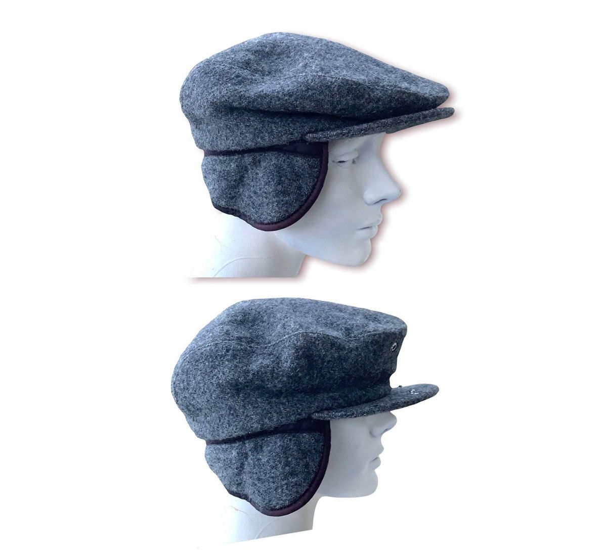 Eddie Bauer Wool Cap Cabbie Flat Ear Flap Hunting Men’s Vintage Size ONE SIZE - 4 Thumbnail