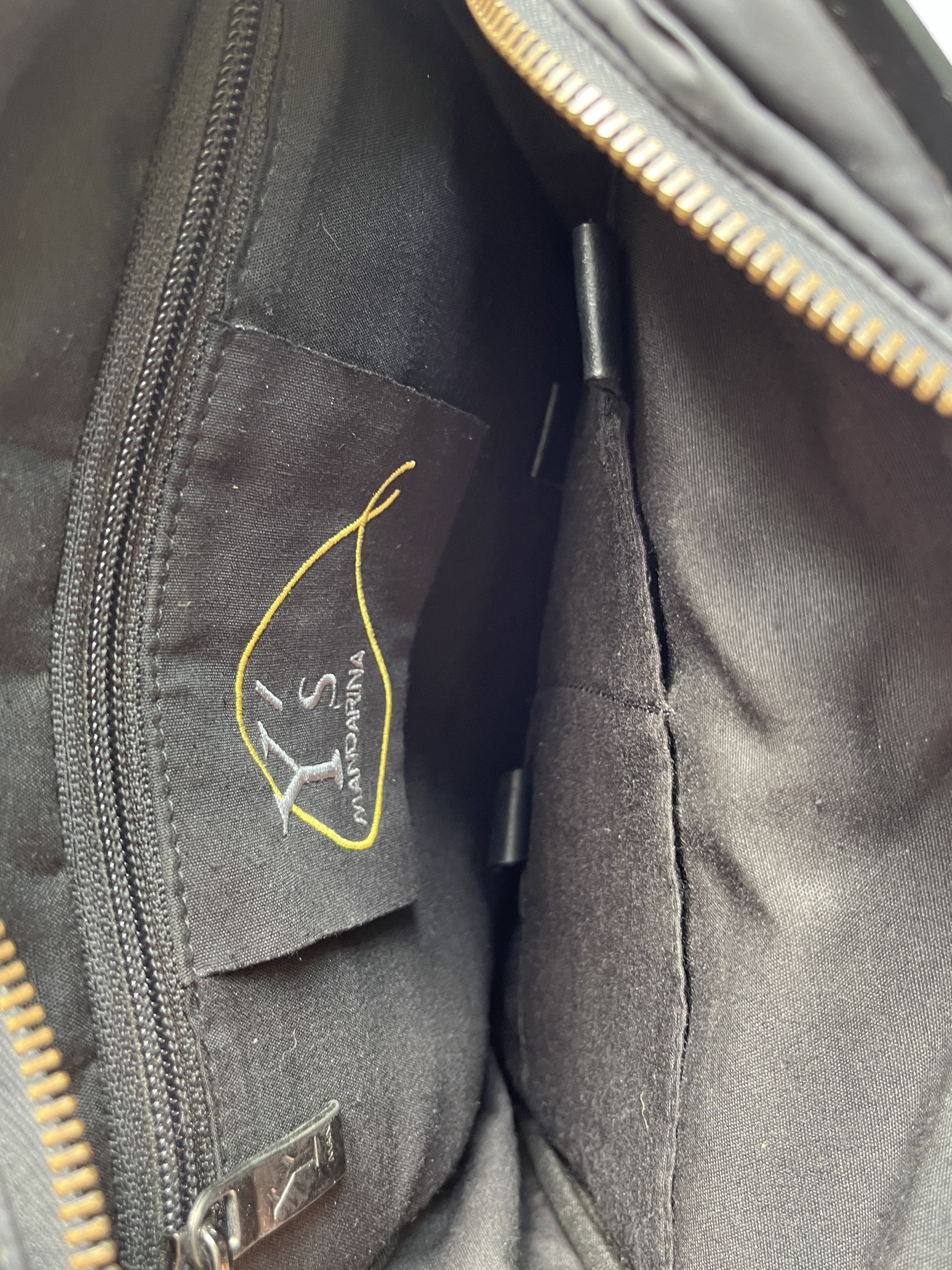 Y's ⚡️QUICK SALE⚡️2007 Y's Mandarina Black Leather & Nylon Bag Size ONE SIZE - 7 Thumbnail