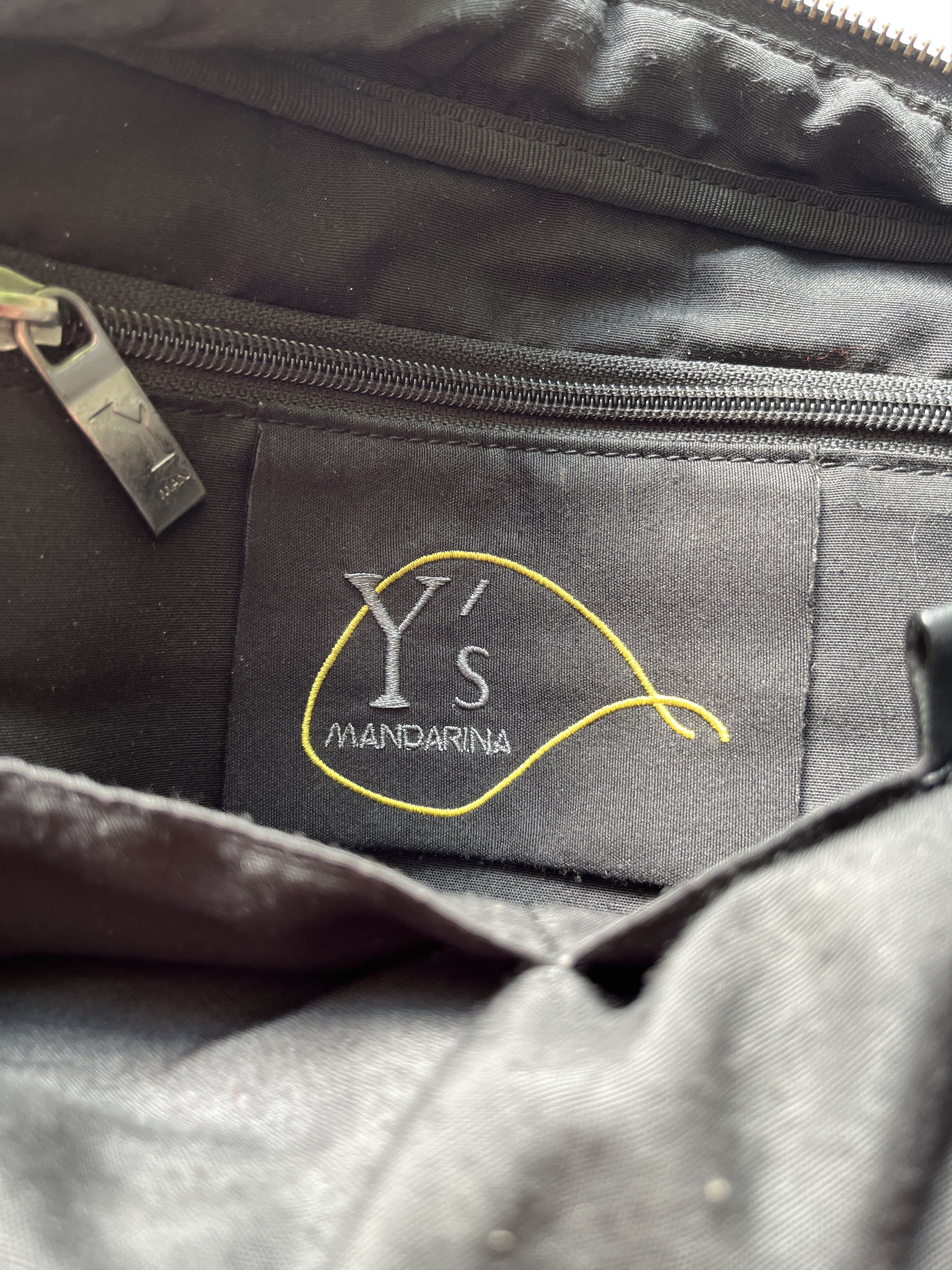 Y's ⚡️QUICK SALE⚡️2007 Y's Mandarina Black Leather & Nylon Bag Size ONE SIZE - 6 Thumbnail