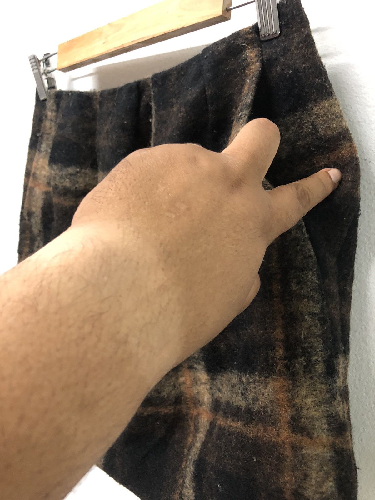 Japanese Brand × Yohji Yamamoto RARE!! INED YOHJI YAMAMOTO X PONTETORTO WOOL CHECKED SKIRT Size 26" / US 2 / IT 38 - 8 Thumbnail