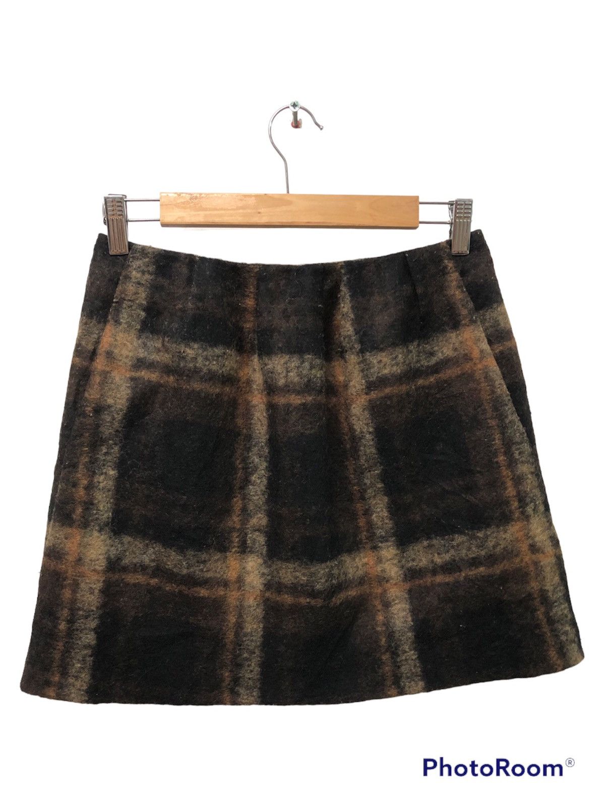 Japanese Brand × Yohji Yamamoto RARE!! INED YOHJI YAMAMOTO X PONTETORTO WOOL CHECKED SKIRT Size 26" / US 2 / IT 38 - 1 Thumbnail