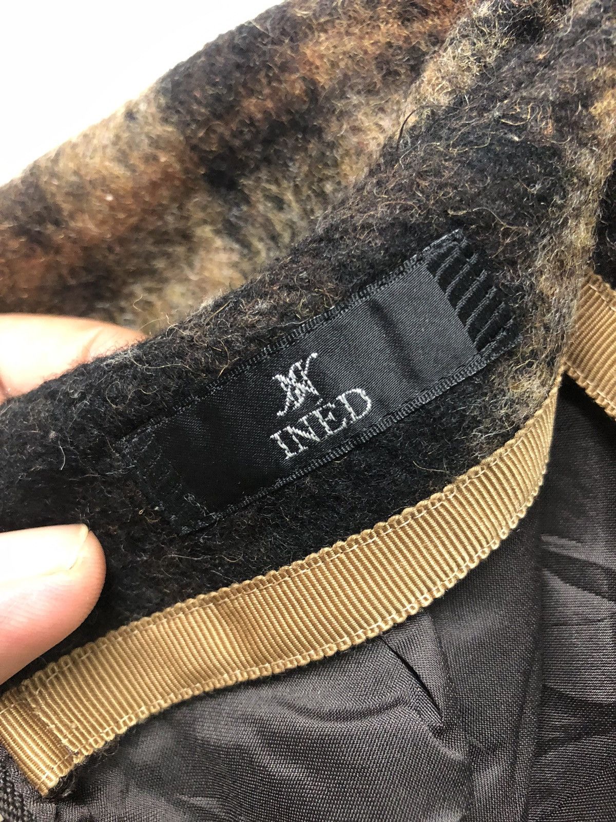 Japanese Brand × Yohji Yamamoto RARE!! INED YOHJI YAMAMOTO X PONTETORTO WOOL CHECKED SKIRT Size 26" / US 2 / IT 38 - 11 Thumbnail