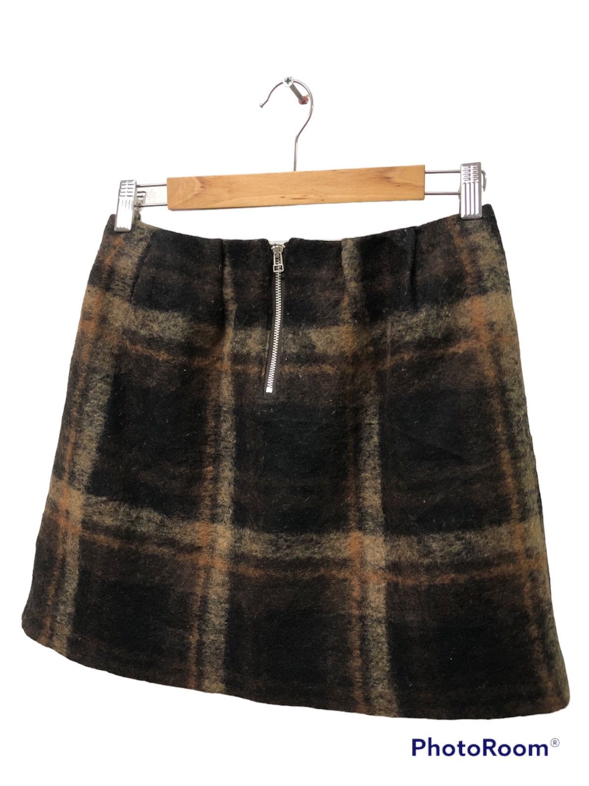 Japanese Brand × Yohji Yamamoto RARE!! INED YOHJI YAMAMOTO X PONTETORTO WOOL CHECKED SKIRT Size 26" / US 2 / IT 38 - 4 Thumbnail