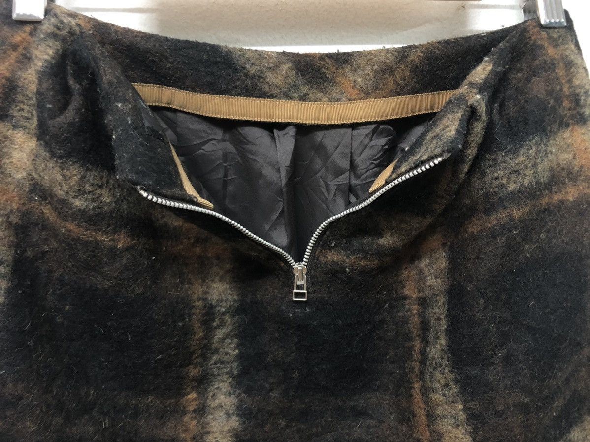 Japanese Brand × Yohji Yamamoto RARE!! INED YOHJI YAMAMOTO X PONTETORTO WOOL CHECKED SKIRT Size 26" / US 2 / IT 38 - 9 Thumbnail