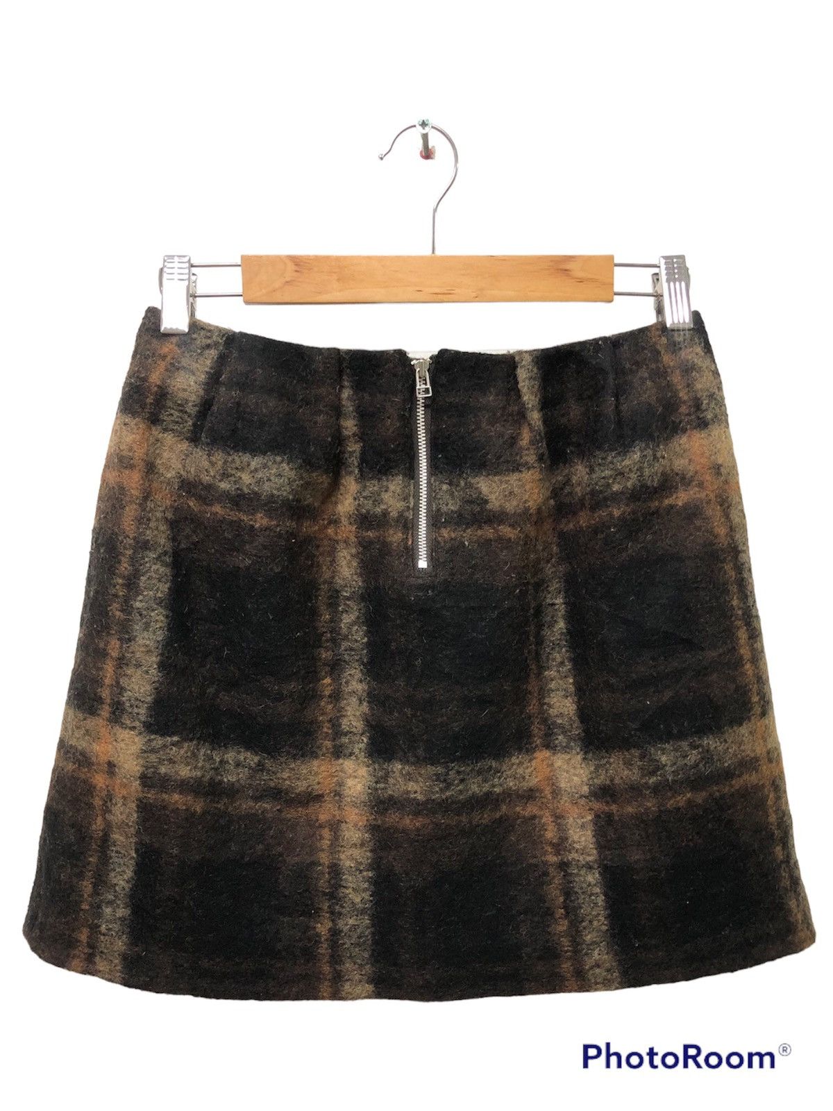Japanese Brand × Yohji Yamamoto RARE!! INED YOHJI YAMAMOTO X PONTETORTO WOOL CHECKED SKIRT Size 26" / US 2 / IT 38 - 3 Thumbnail
