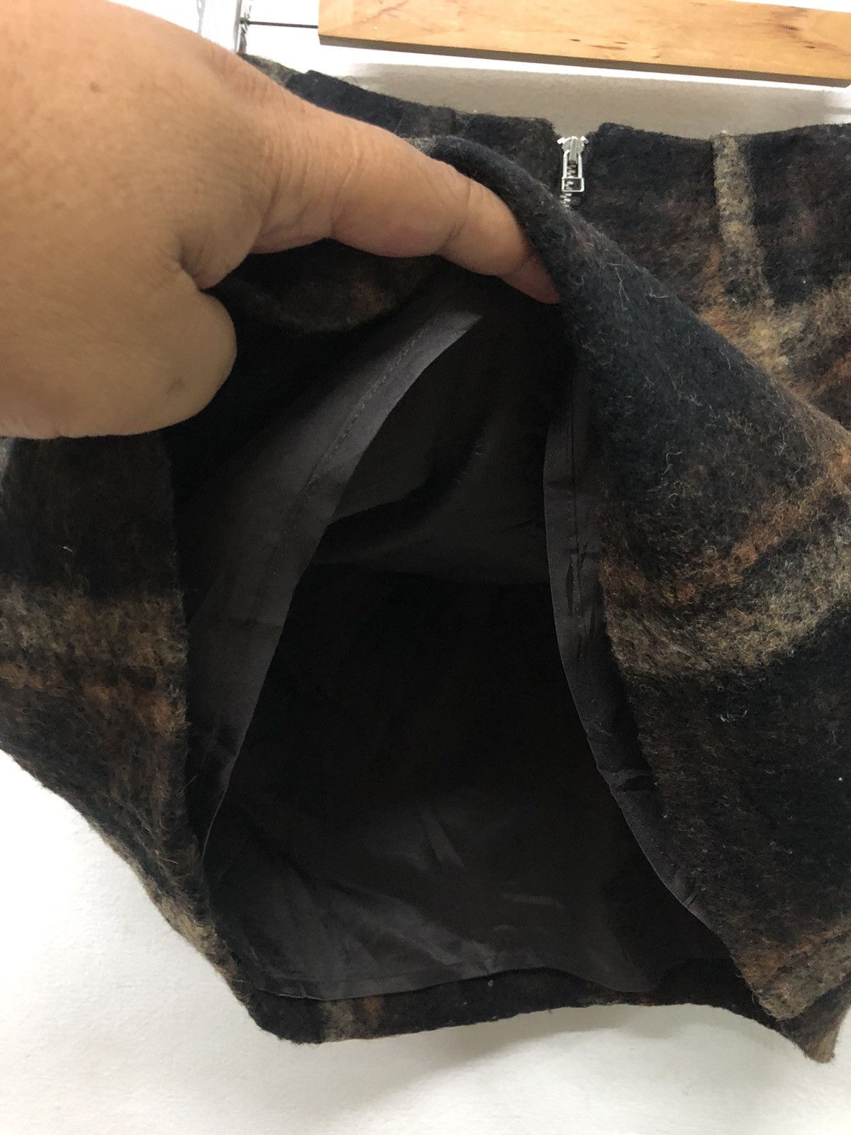 Japanese Brand × Yohji Yamamoto RARE!! INED YOHJI YAMAMOTO X PONTETORTO WOOL CHECKED SKIRT Size 26" / US 2 / IT 38 - 10 Thumbnail