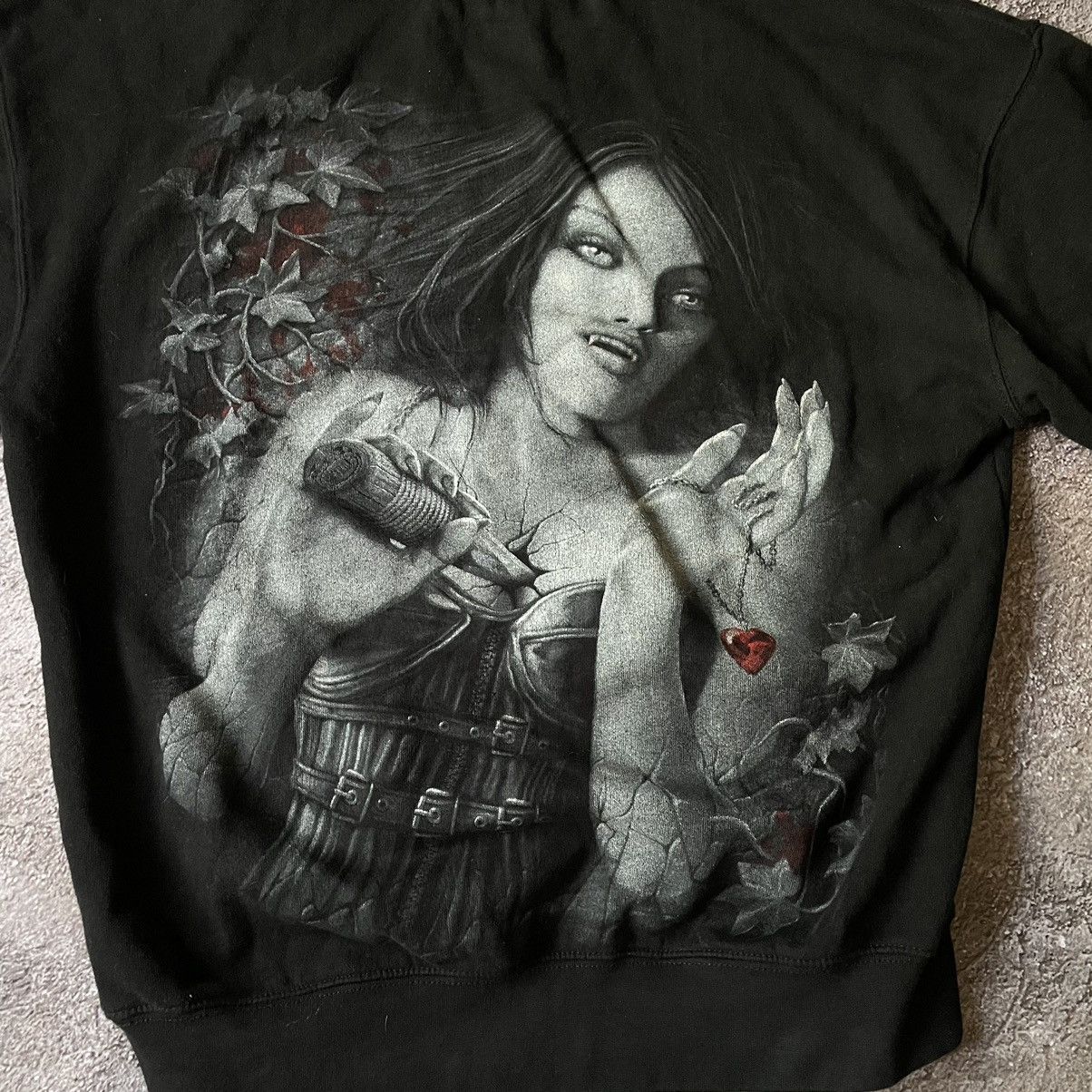 Vintage Vintage Y2K Graphic Tee Skull Horror Vampire Grunge Dark L Size US L / EU 52-54 / 3 - 11 Thumbnail