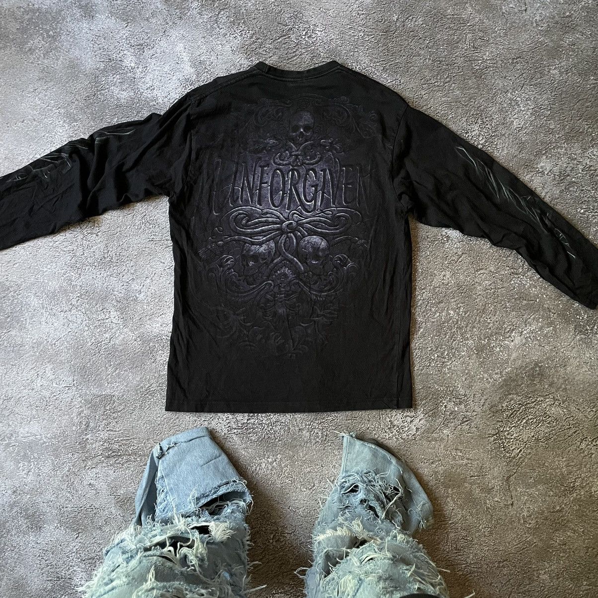 Vintage Vintage Y2K Goth Graphic Tee Skulls All Over Print Faded L Size US L / EU 52-54 / 3 - 7 Thumbnail