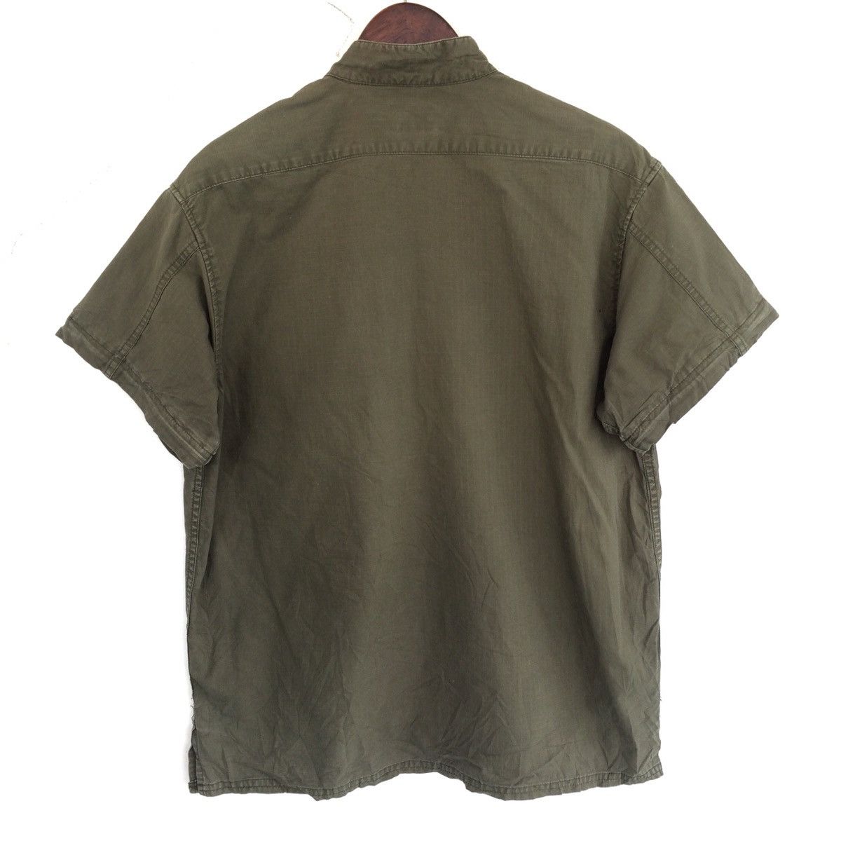 Beams Plus Beams Japan Mandarin Shirt Olive Green Size US M / EU 48-50 / 2 - 5 Thumbnail
