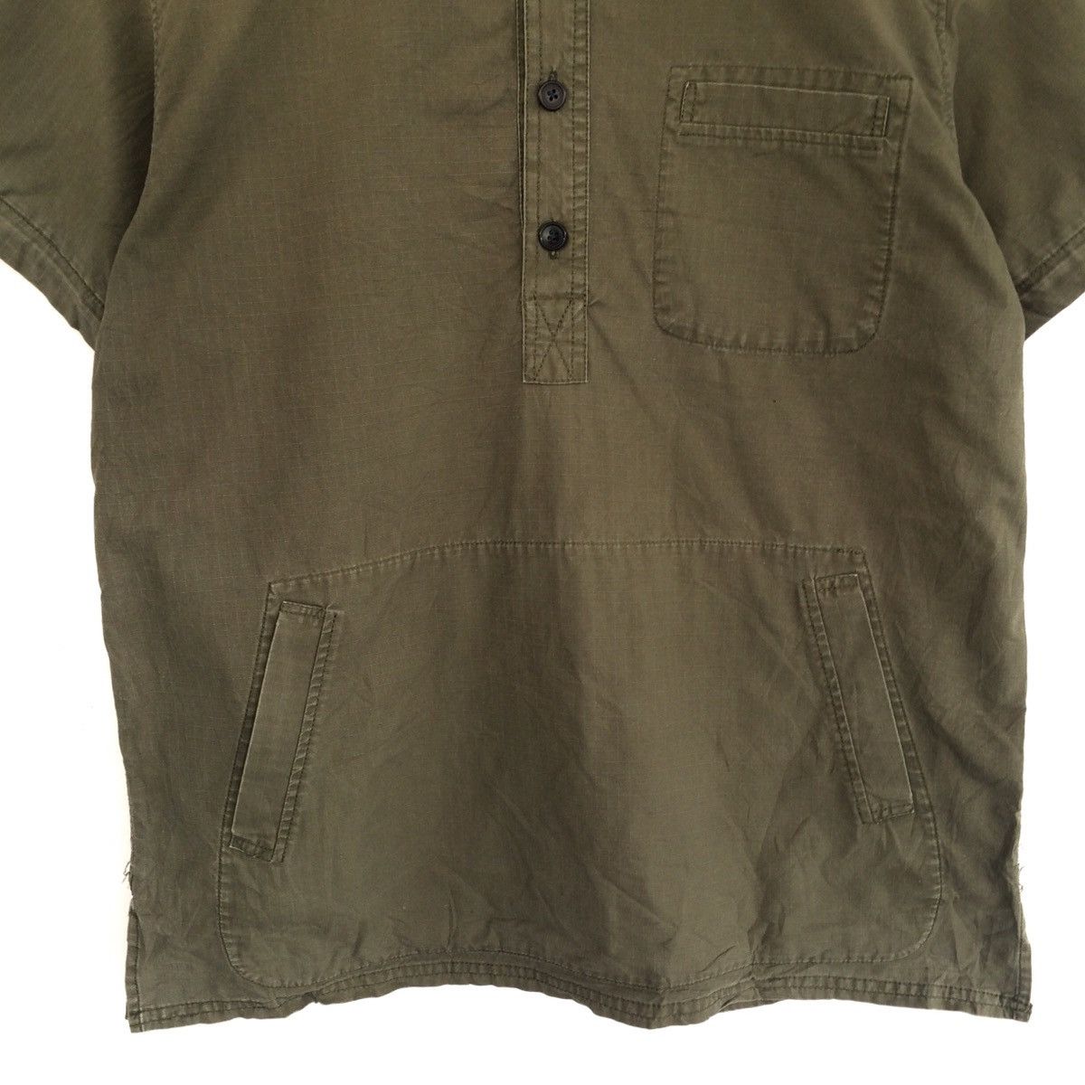 Beams Plus Beams Japan Mandarin Shirt Olive Green Size US M / EU 48-50 / 2 - 3 Thumbnail