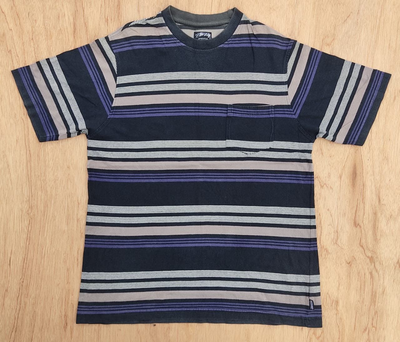 image of Tee D - 29 Stussy in Stripe, Men's (Size Large)
